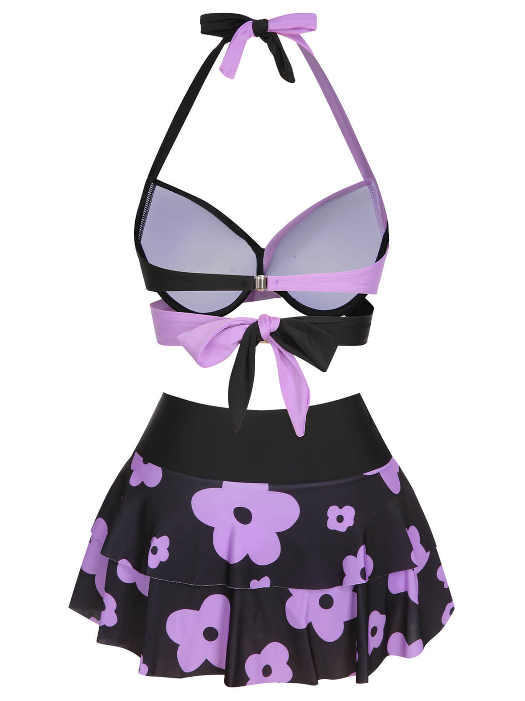 1970s Color Block Floral Halter | 1970s | vintage swimsuit, retro beachwear