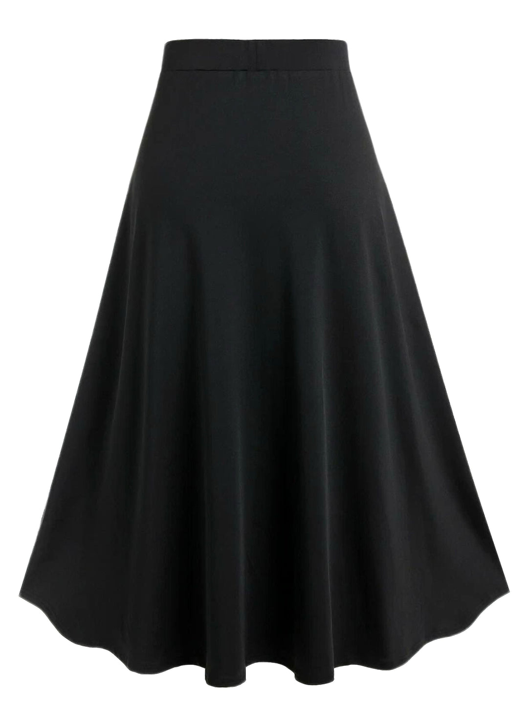 1970s Colorblock Lace-Up High-Waist Skirt - vintage skirt, retro style