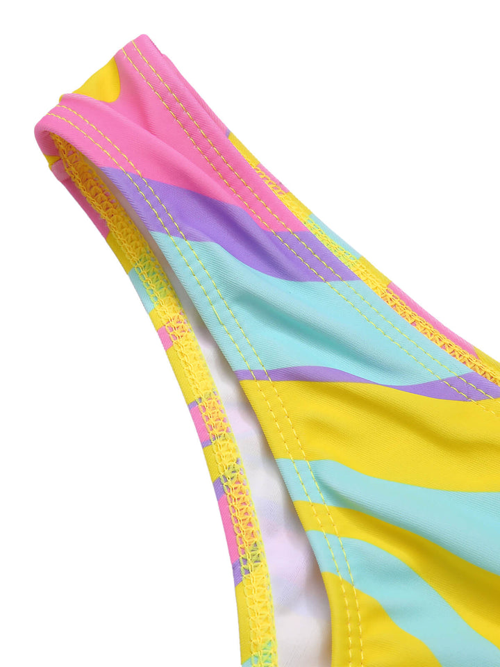 1970s Colorful Halter Bikini Set &amp; Cover-Up, vintage swimsuit, pin-up swimwear - perfect for women who love vintage and retro fashion