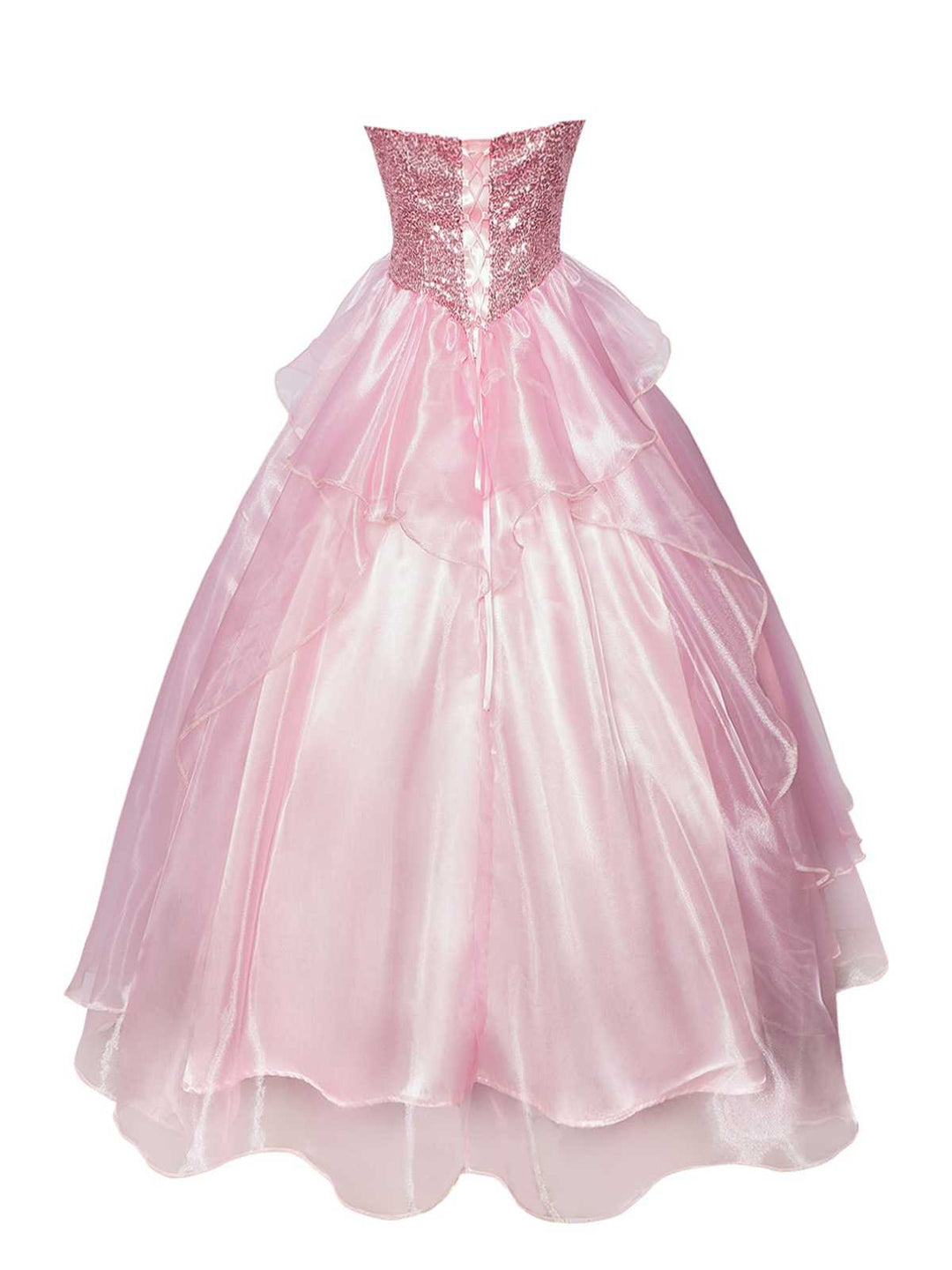 Pink 1970s Wicked Sequin Princess Layered Tulle Dress - vintage dress, retro fashion, elegant red