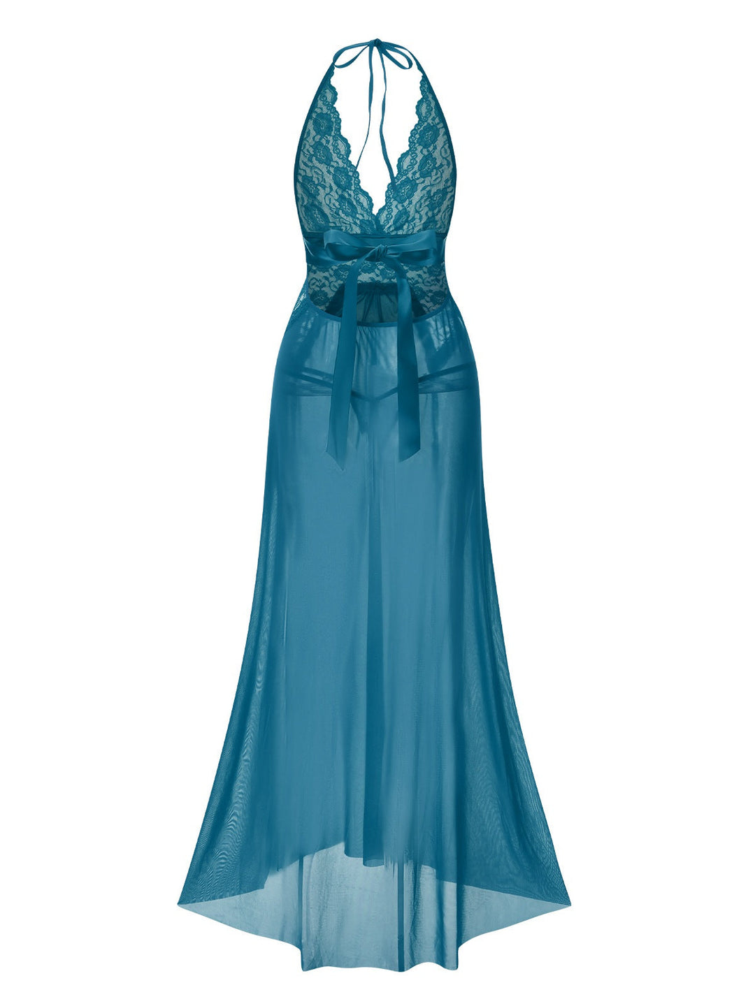 Halter Sheer Lace Slit | | vintage dress, retro fashion
