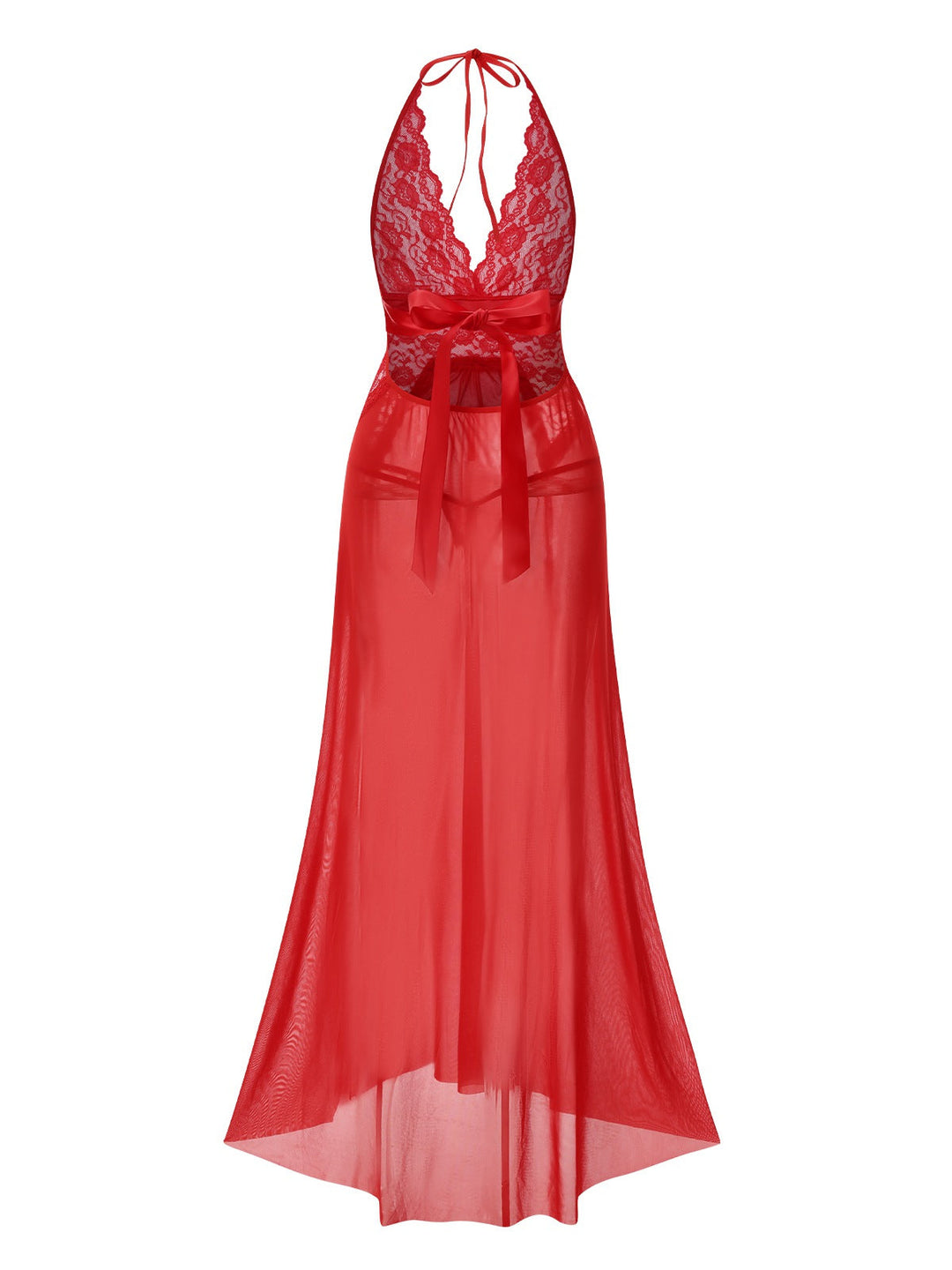 Halter Sheer Lace Slit | | vintage dress, retro fashion