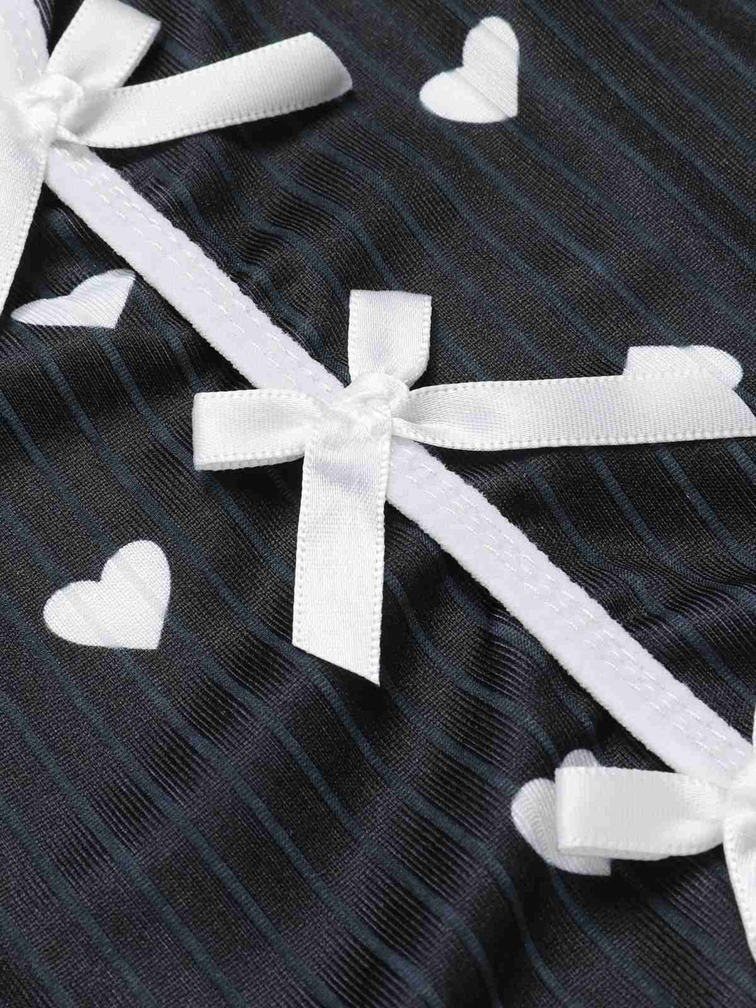 Heart Bow Spaghetti Strap Pajamas, vintage pajamas, retro nightwear - perfect for women who love vintage and retro fashion