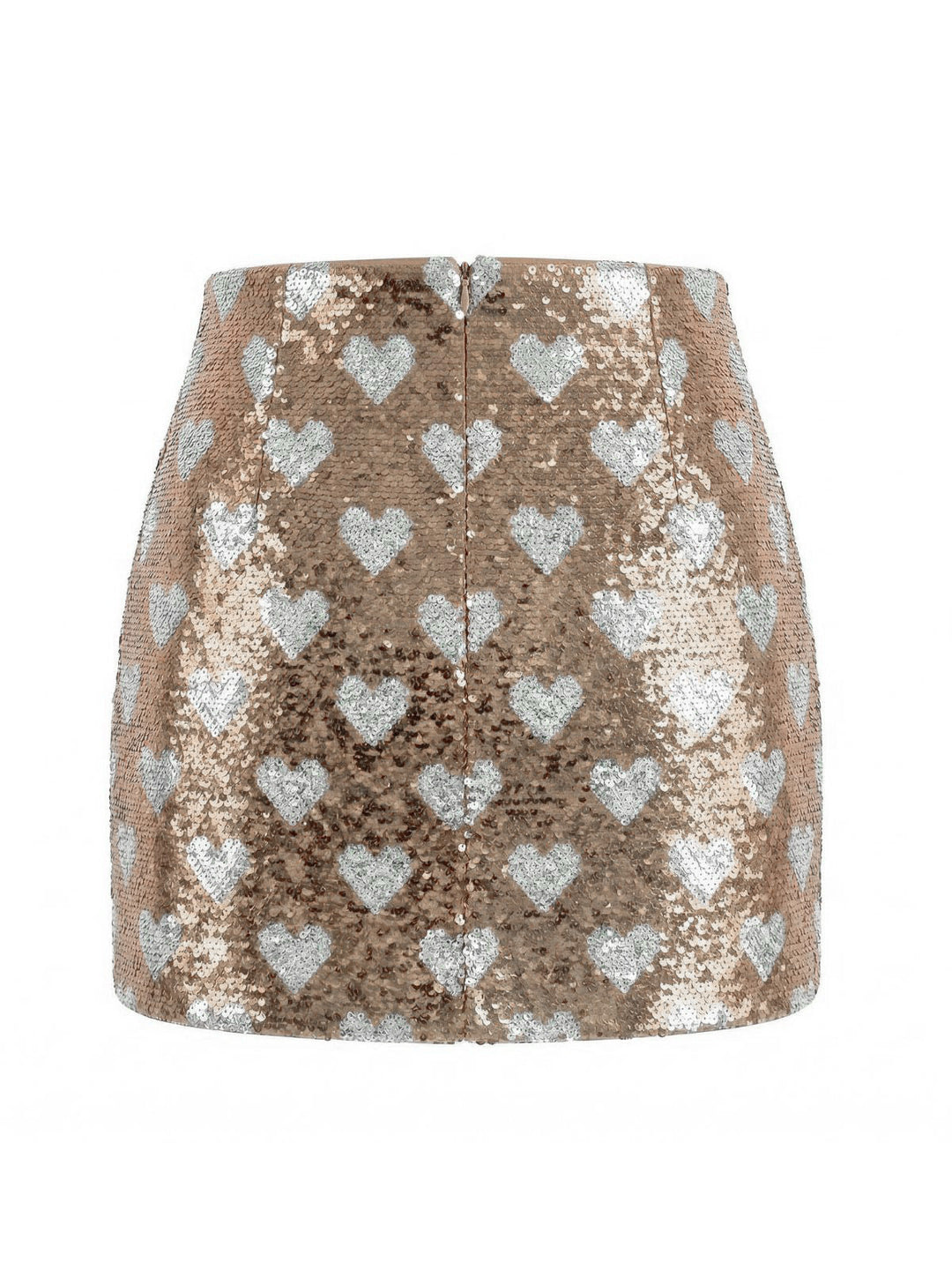 1970s Heart Sequined High Rise Bodycon Skirt - vintage skirt, retro style for vintage lovers