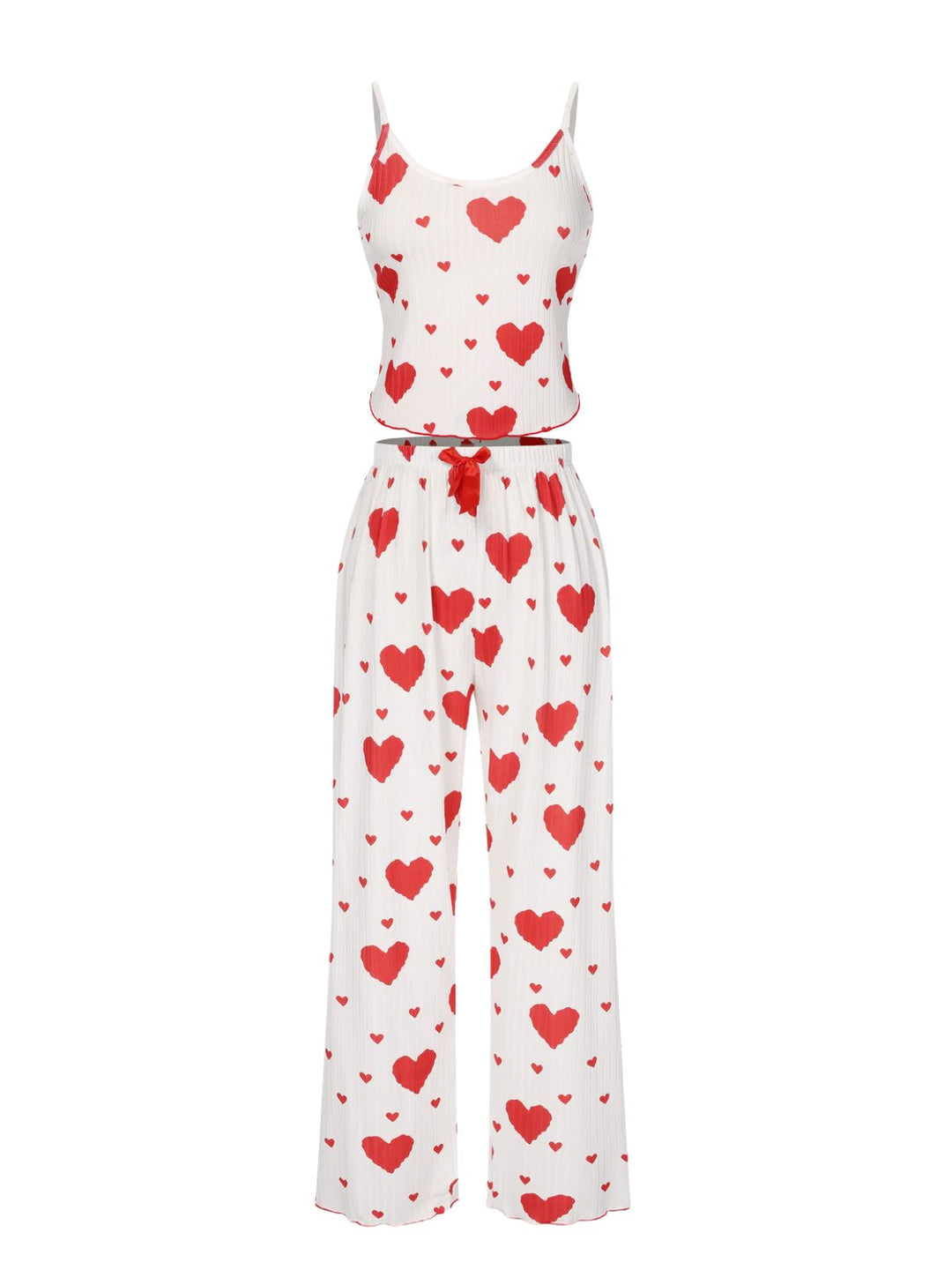 Hearts Knit Spaghetti Strap Pajamas: timeless elegance she makes her own