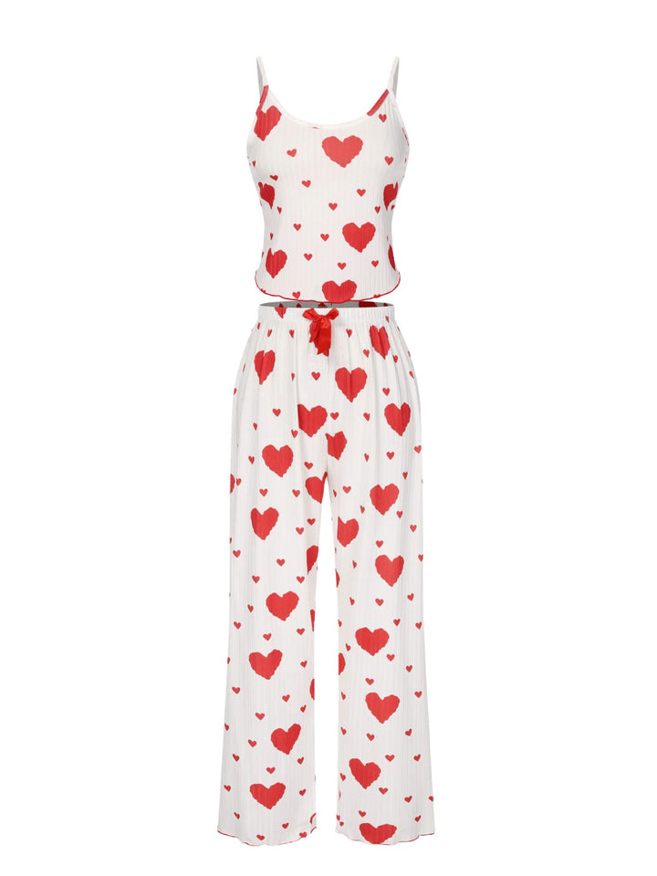 Hearts Knit Spaghetti Strap Pajamas: timeless elegance she makes her own