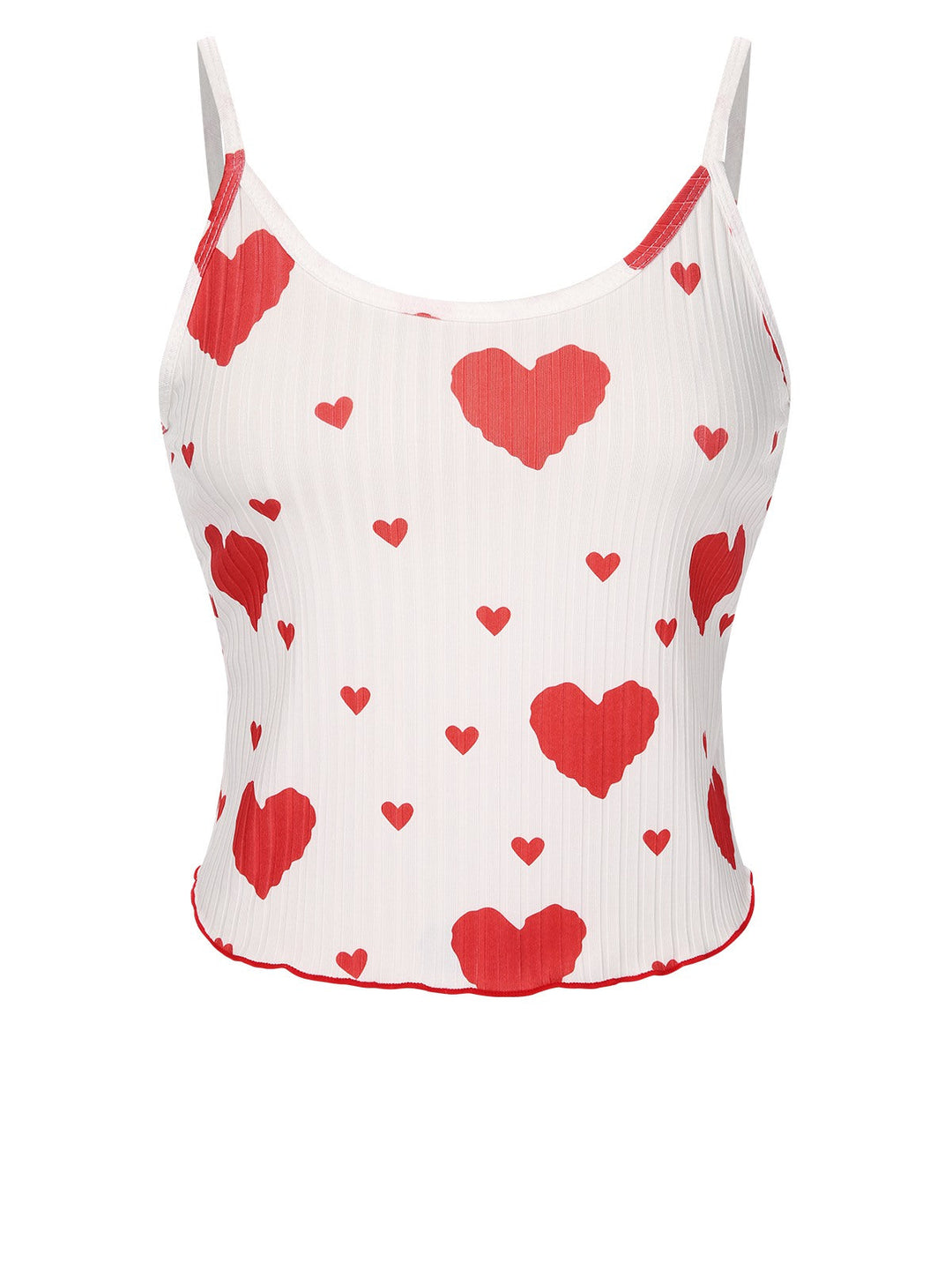 Hearts Knit Spaghetti Strap Pajamas, vintage pajamas, retro nightwear - perfect for women who love vintage and retro fashion