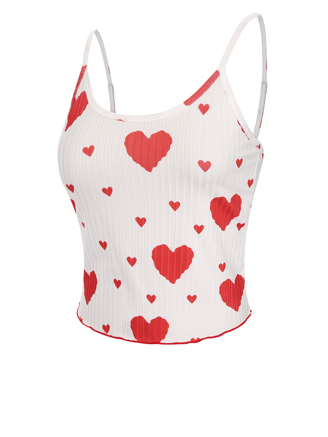 Hearts Knit Spaghetti Strap Pajamas, vintage pajamas, retro nightwear - perfect for women who love vintage and retro fashion