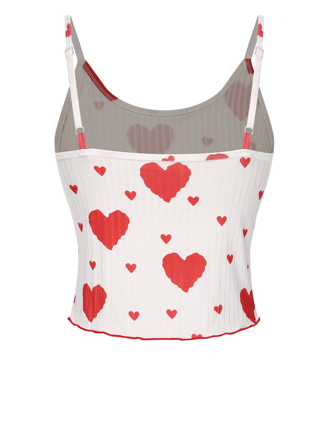 Hearts Knit Spaghetti Strap Pajamas, vintage pajamas, retro nightwear - perfect for women who love vintage and retro fashion