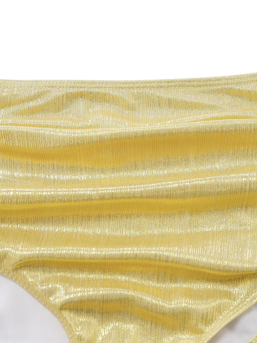 1970s High-Waist Metallic Shimmer Bikini Set - vintage fashion, retro style