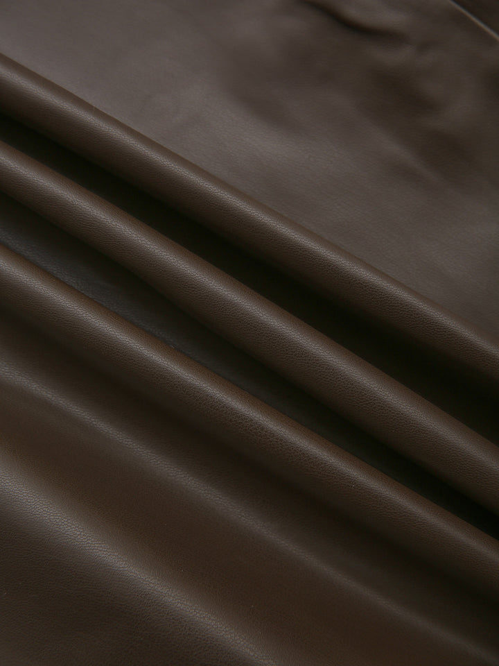 Belted PU Leather Vintage Maxi Skirt 9