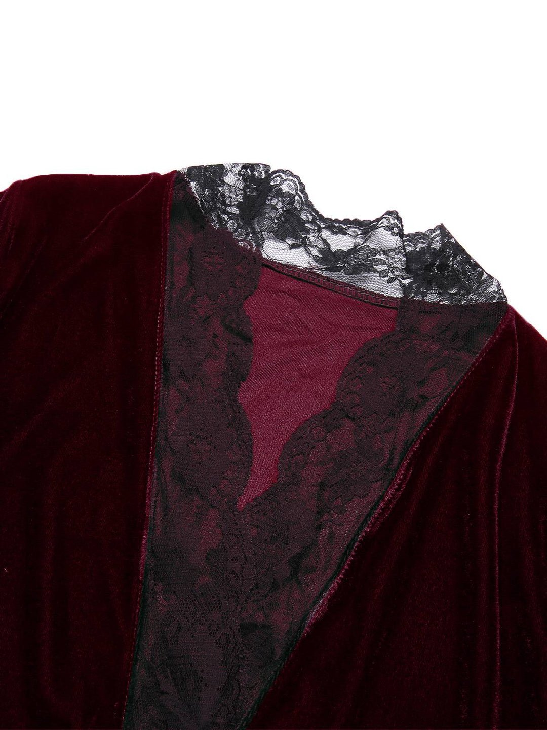 Lace Trim Velvet Lounge | | vintage fashion, retro style