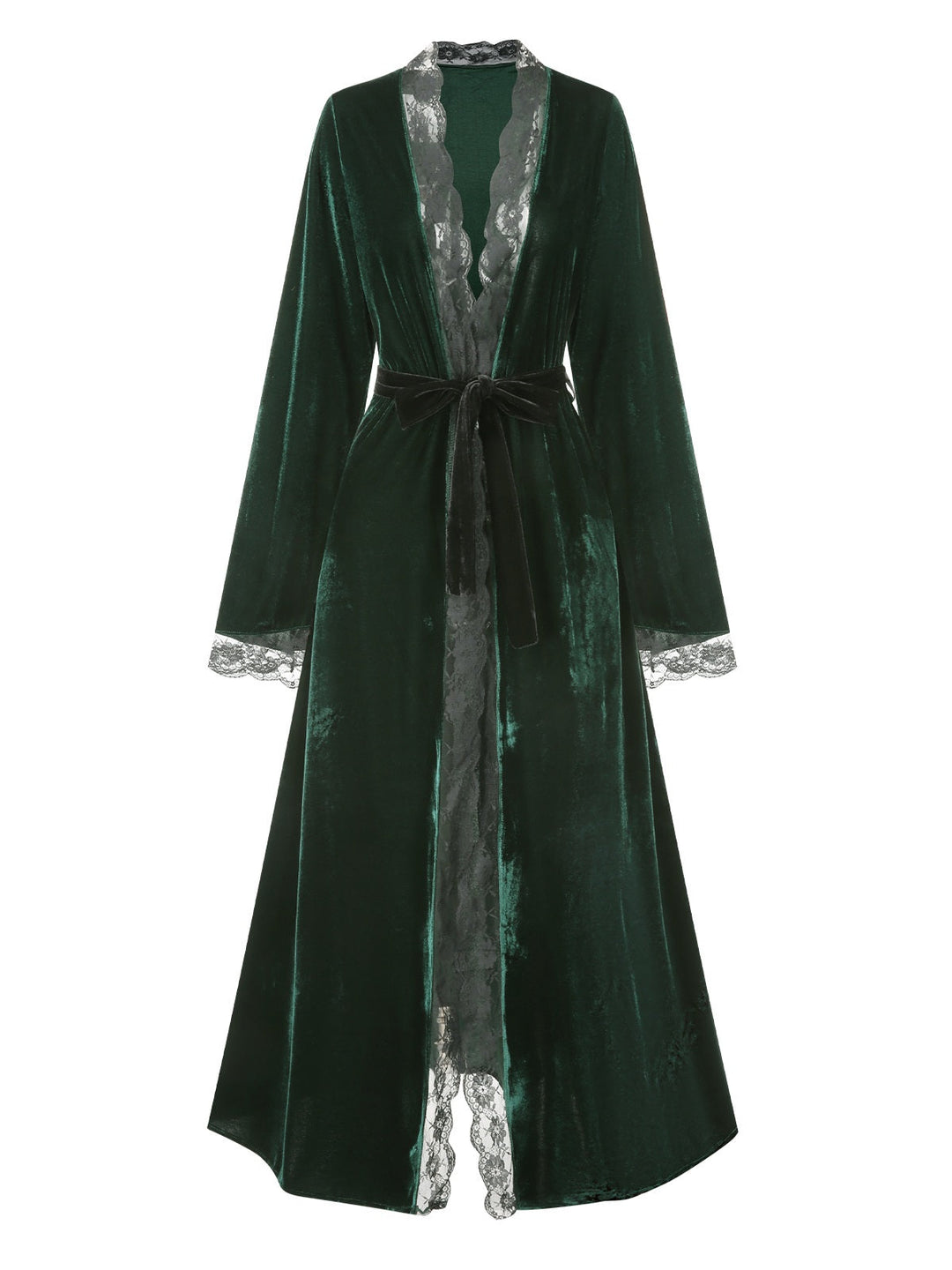 Lace Trim Velvet Lounge | | vintage fashion, retro style