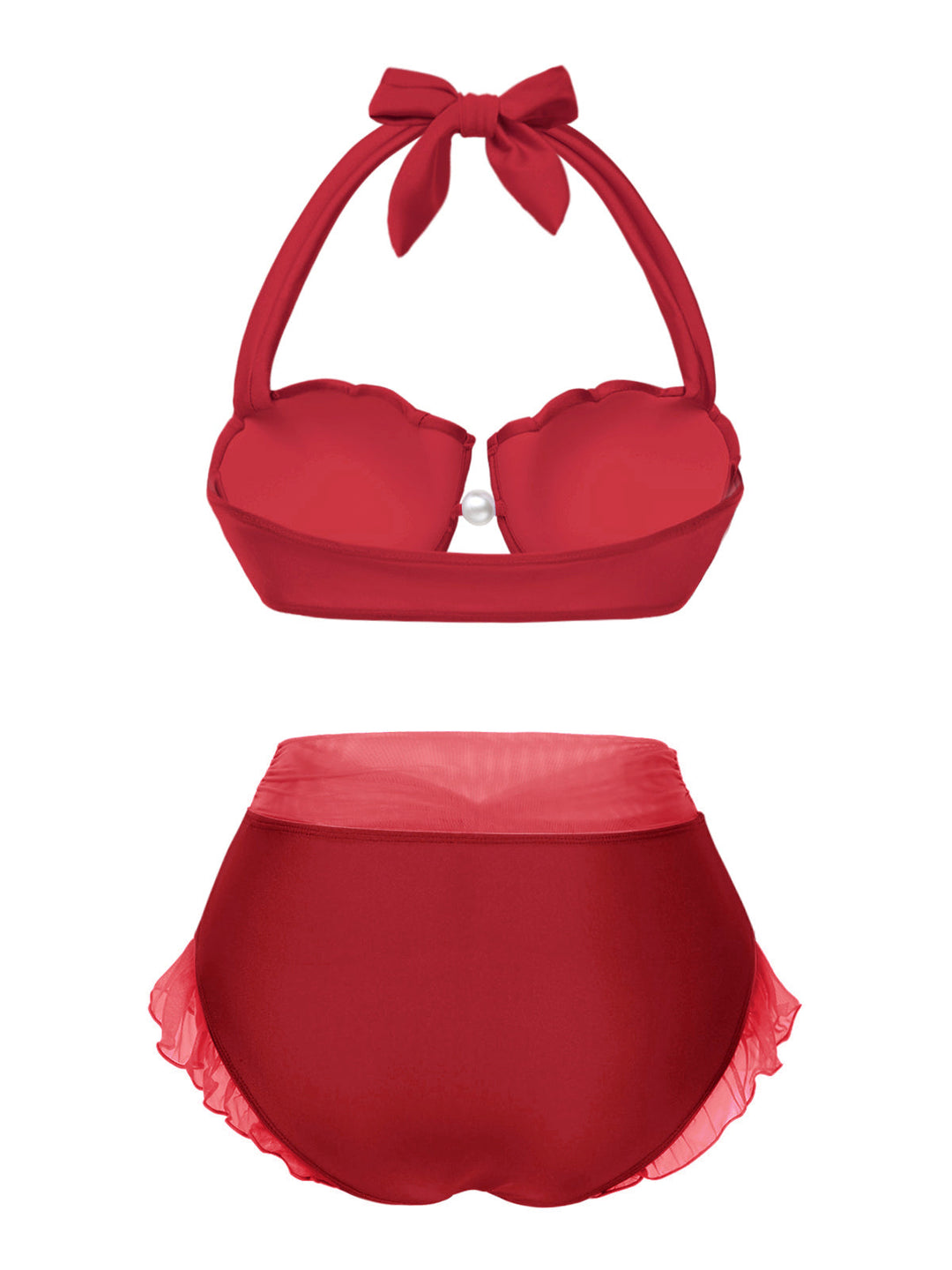 1970s Mermaid Shell Halter Bikini Set, classic vintage style summer beach collection