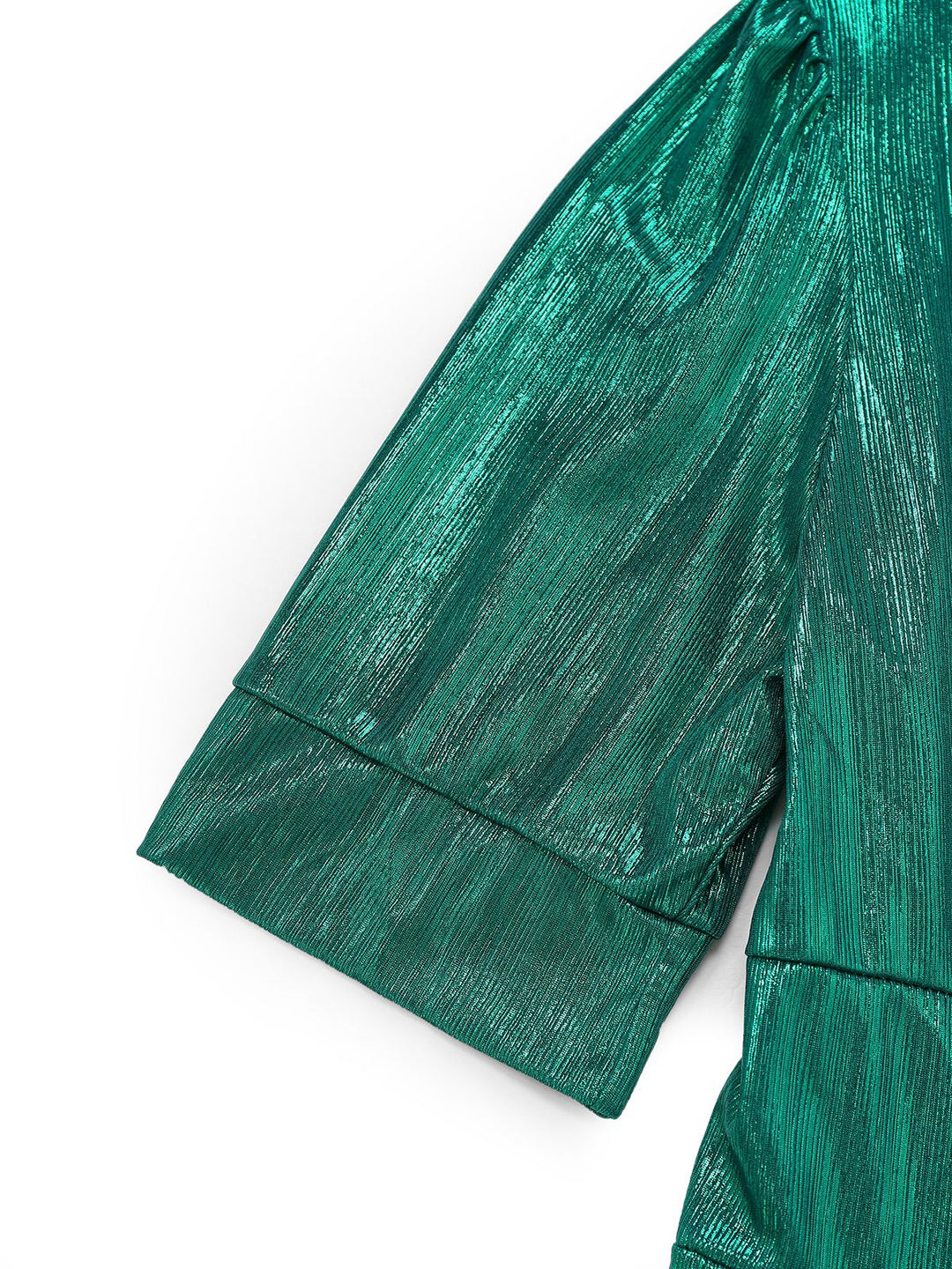 1970s Metallic V-Neck Wide-Leg Jumpsuit - vintage jumpsuit, retro fashion