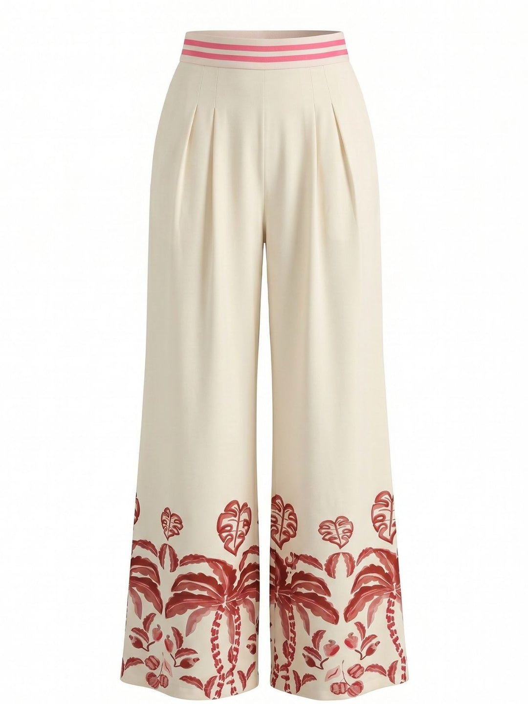 1970s Print High Waist Wide Leg Pants 5