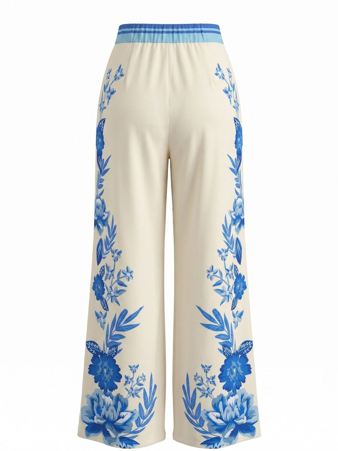 1970s Print High Waist Wide Leg Pants 4