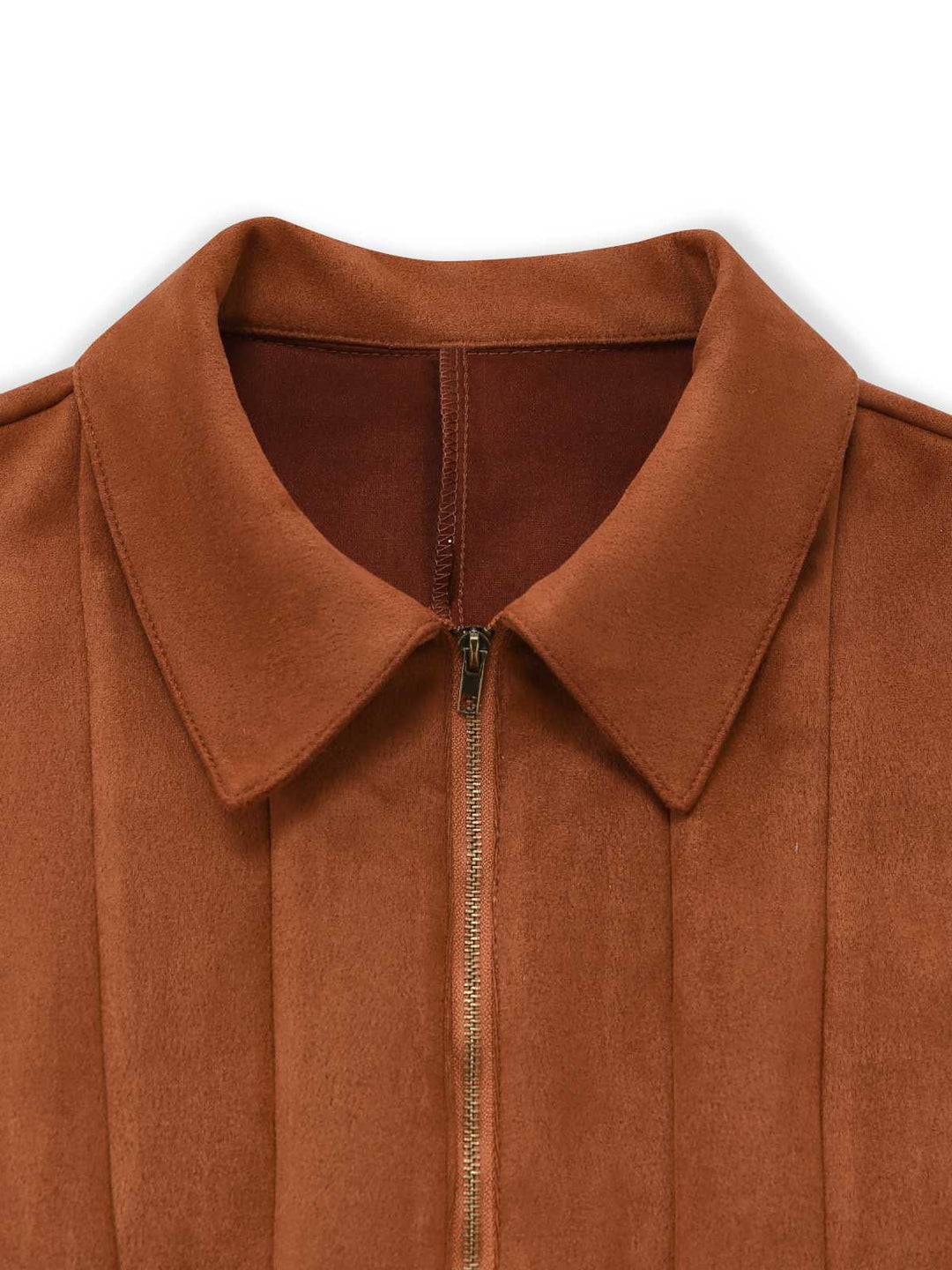 Brown 1970s Western Cowboy Suede Fringe Sleeveless Romper - vintage jumpsuit, retro fashion
