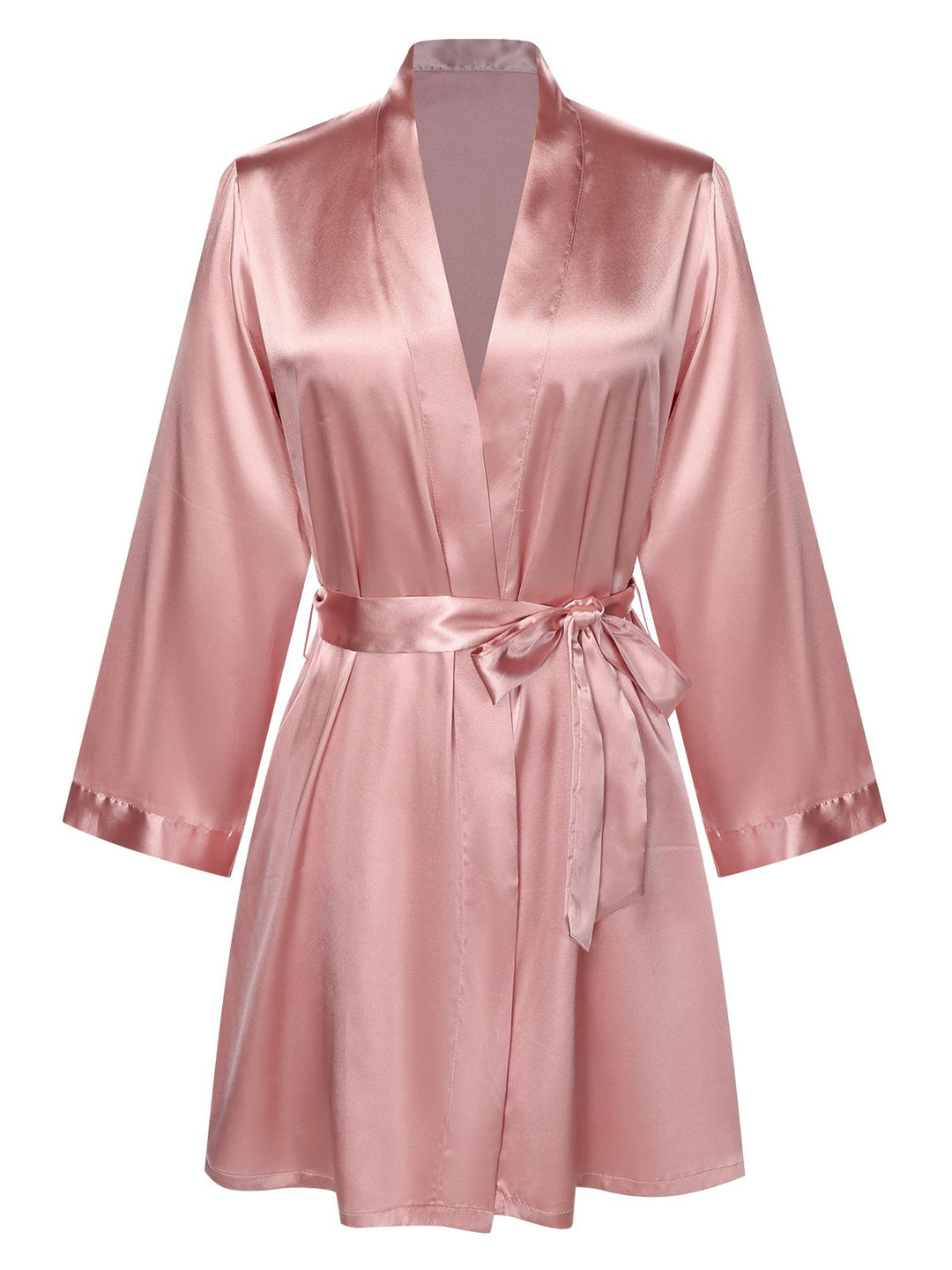 She adds this Satin Solid Belted Robes and suddenly it's perfection