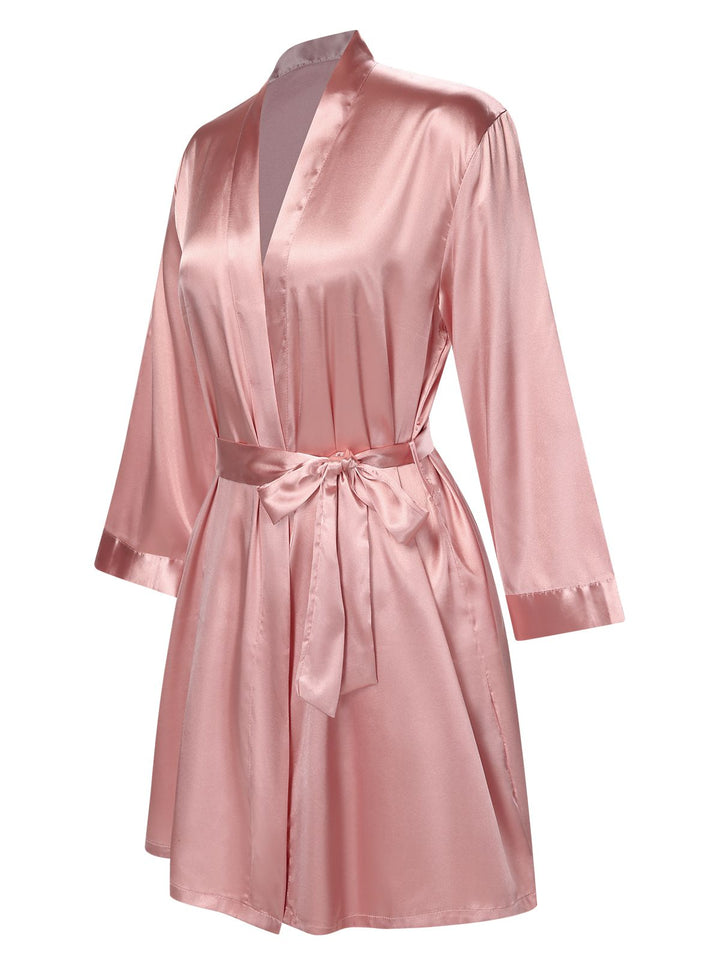 Satin Solid Belted Robes: detail work for the woman who notices