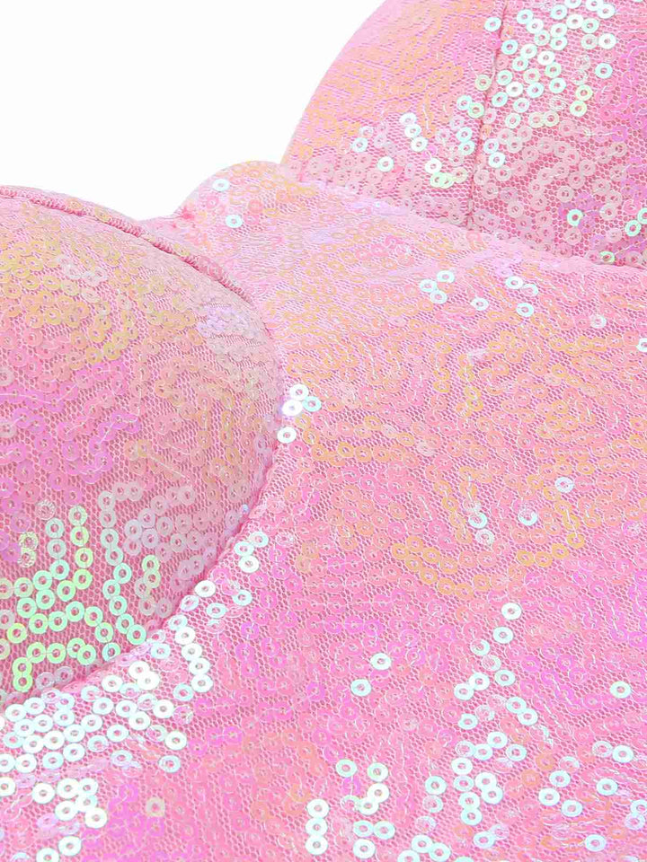 1970s Sequined Feather Spaghetti Strap Dress, vintage dress, retro fashion - perfect for women who love vintage and retro fashion