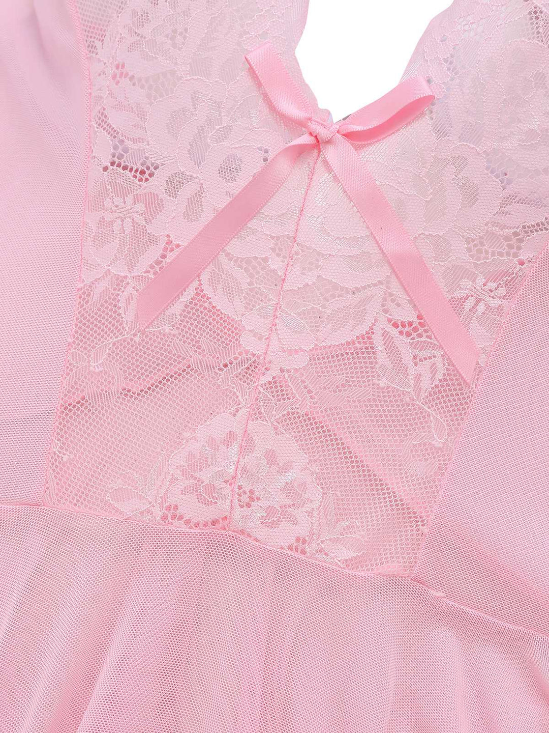 Slip Floral Lace Bow Nightgown - vintage nightgown, retro sleepwear