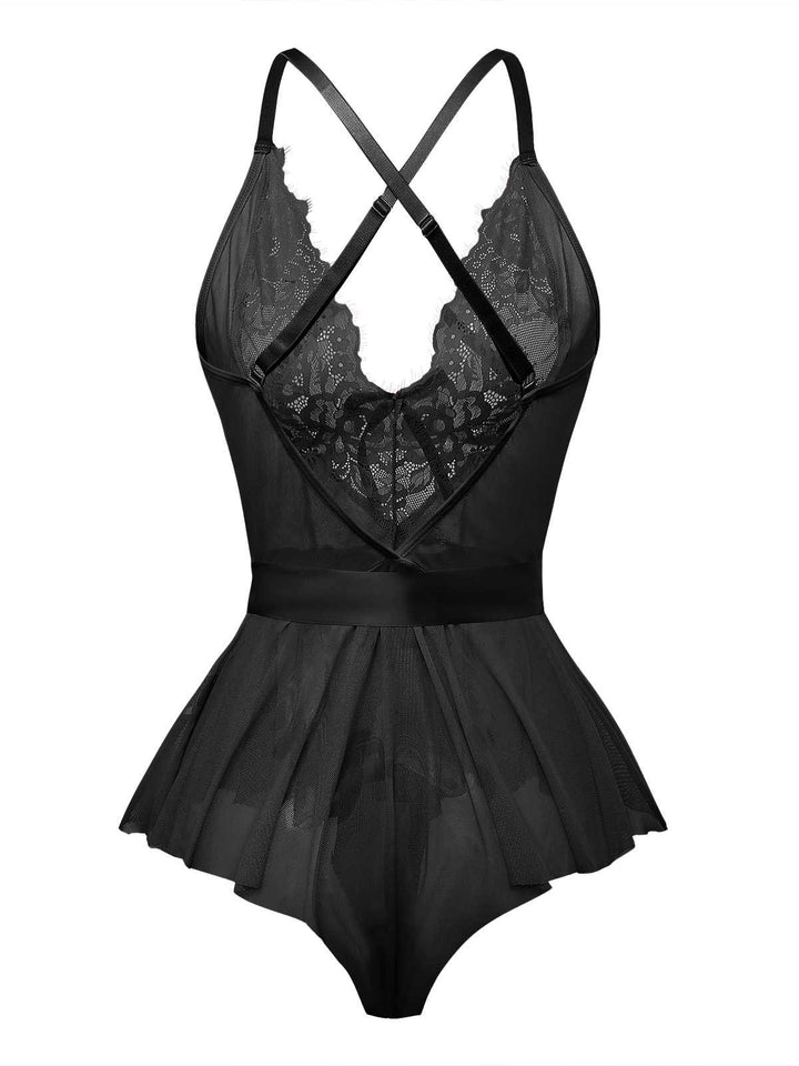 Slip Floral Lace Bow Nightgown - vintage nightgown, retro sleepwear