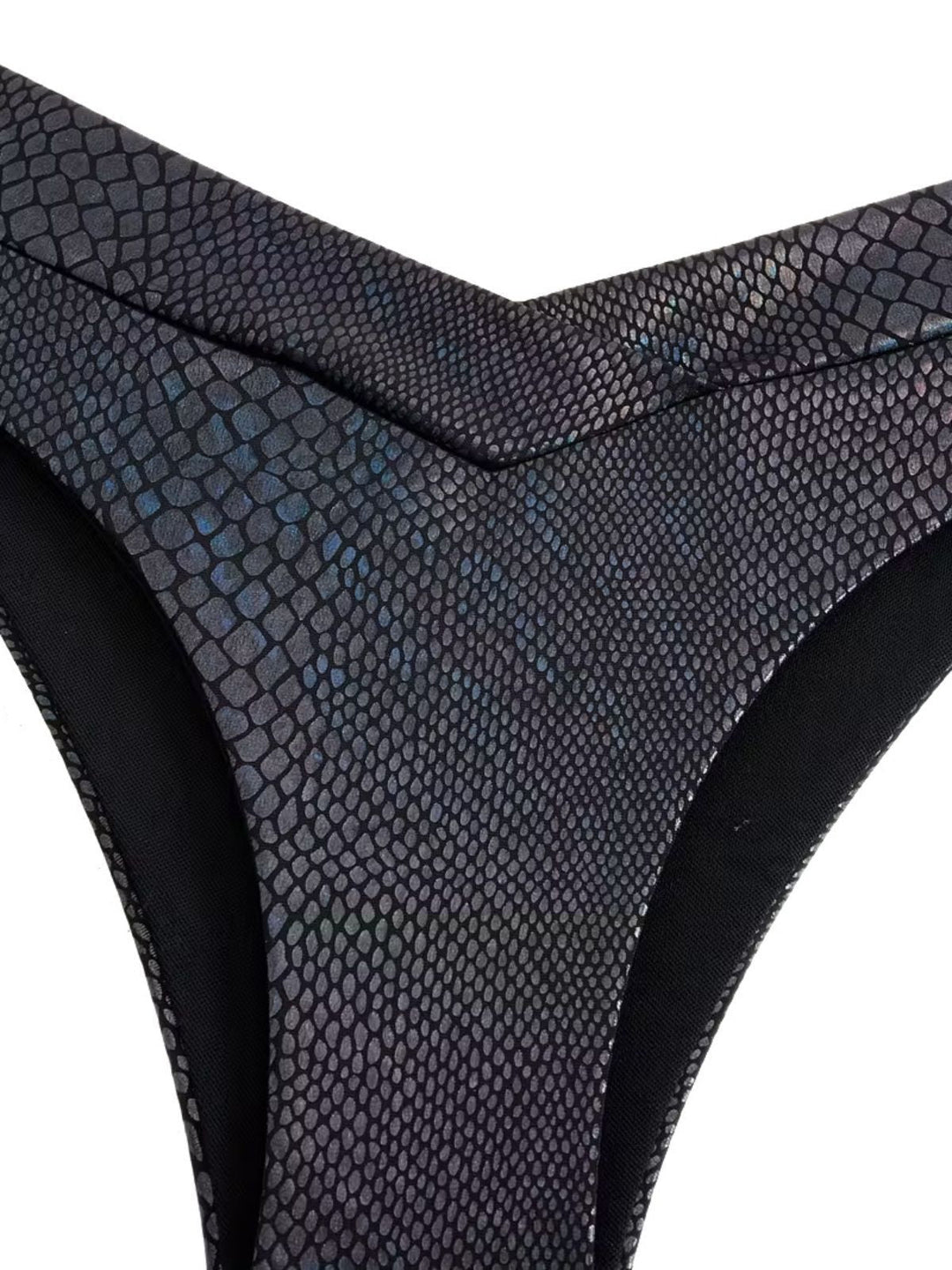 1970s Snakeskin Metallic Tie-Front Bikini Set - vintage fashion, retro style