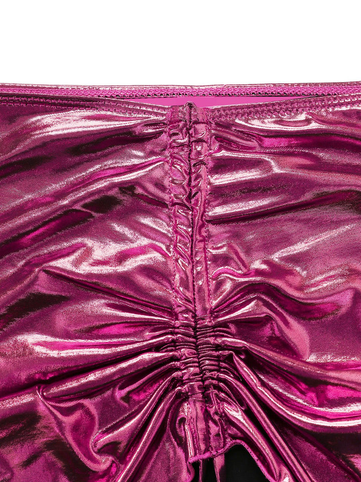 1970s Solid Halter Metallic Bikini Set, vintage swimsuit, pin-up swimwear - perfect for women who love vintage and retro fashion