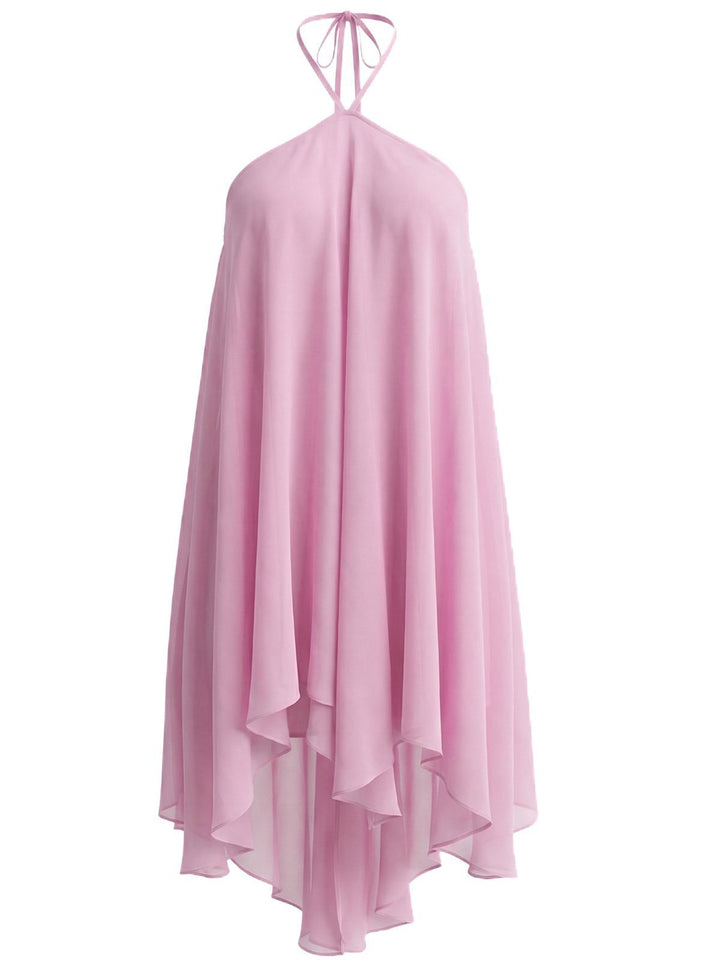 Solid Multi-Layer Chiffon Bind Babydoll Dress - vintage dress, retro fashion