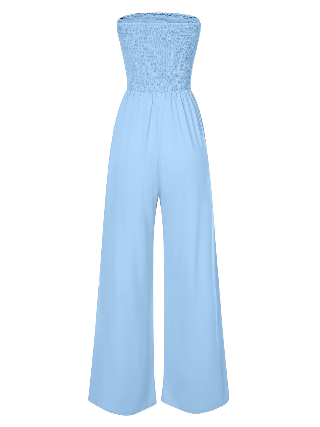 1970s Solid Sleeveless Smocked Bandeau Jumpsuit, vintage romper, retro jumpsuit - perfect for women who love vintage and retro fashion