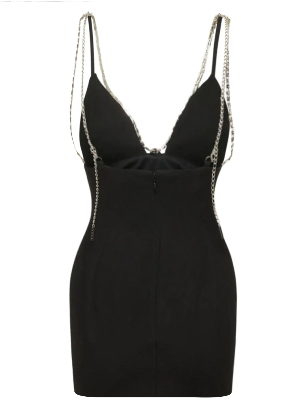 This 1970s Solid Spaghetti Straps Rhinestones Dress wraps her in 1970s elegance, one twirl at a time