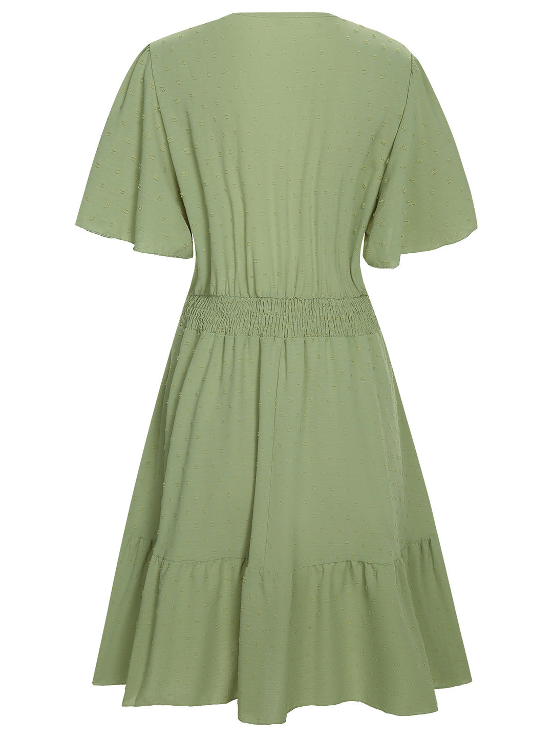 1970s Solid V-Neck Splicing Lace Flare Dress: where 1970s romance meets her modern spirit
