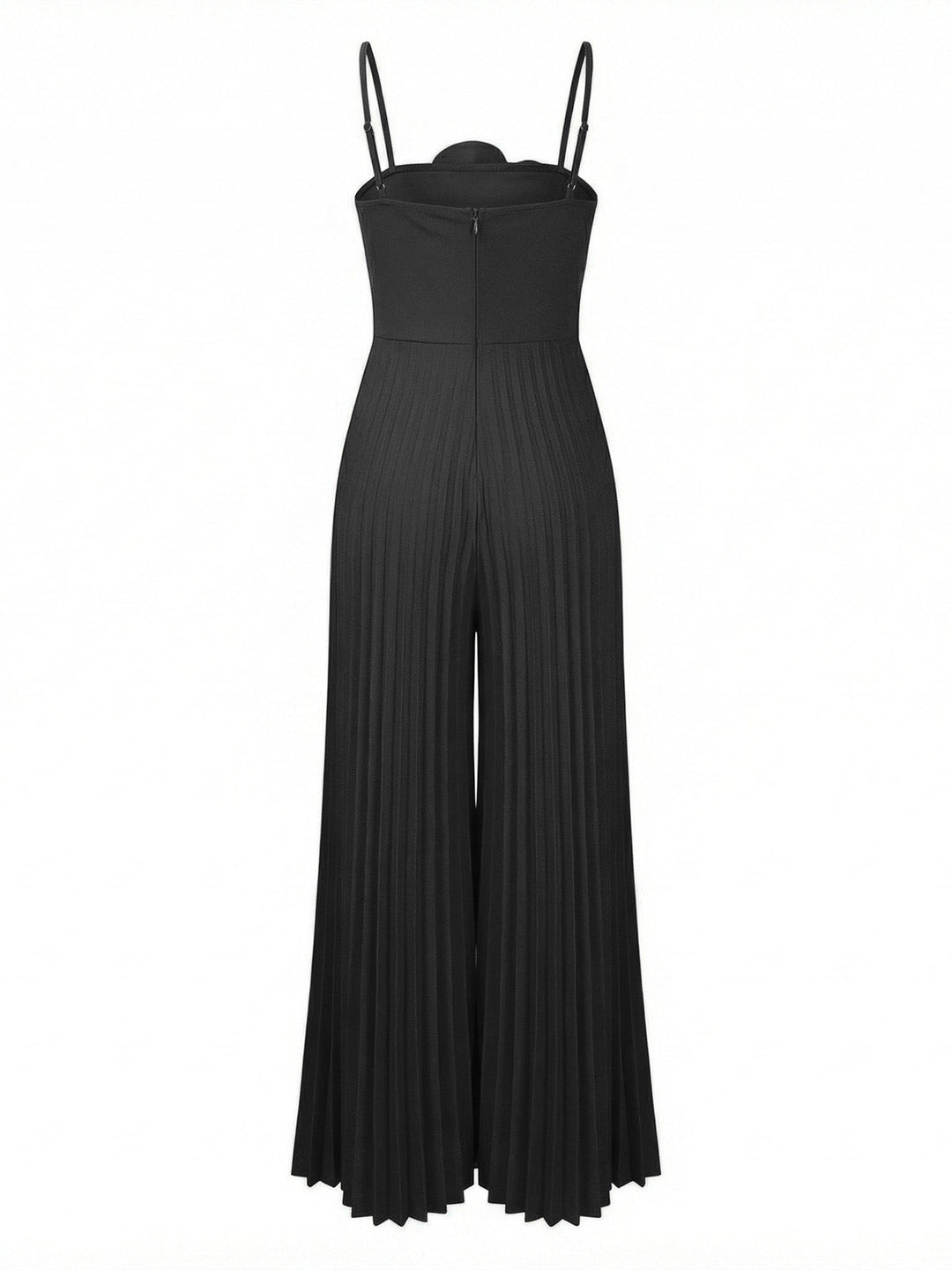 1970s Spaghetti Strap 3D Solid Jumpsuit - vintage jumpsuit, retro fashion
