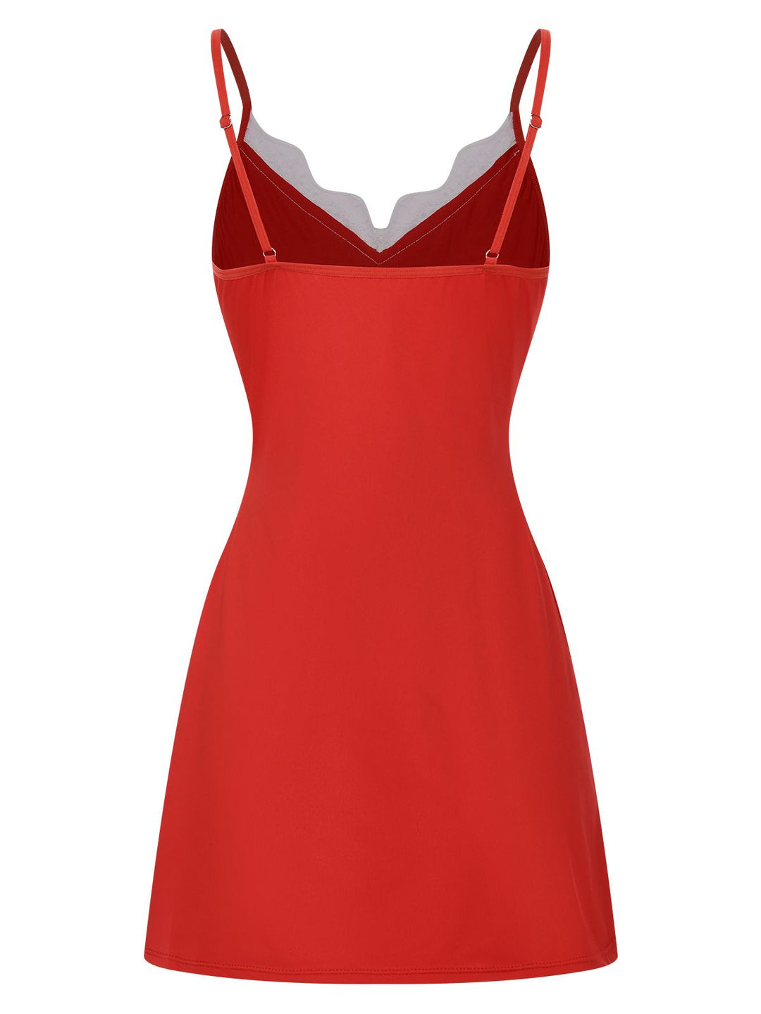 She slips into this Spaghetti Strap Bow Lace Patchwork Nightgown and suddenly it&