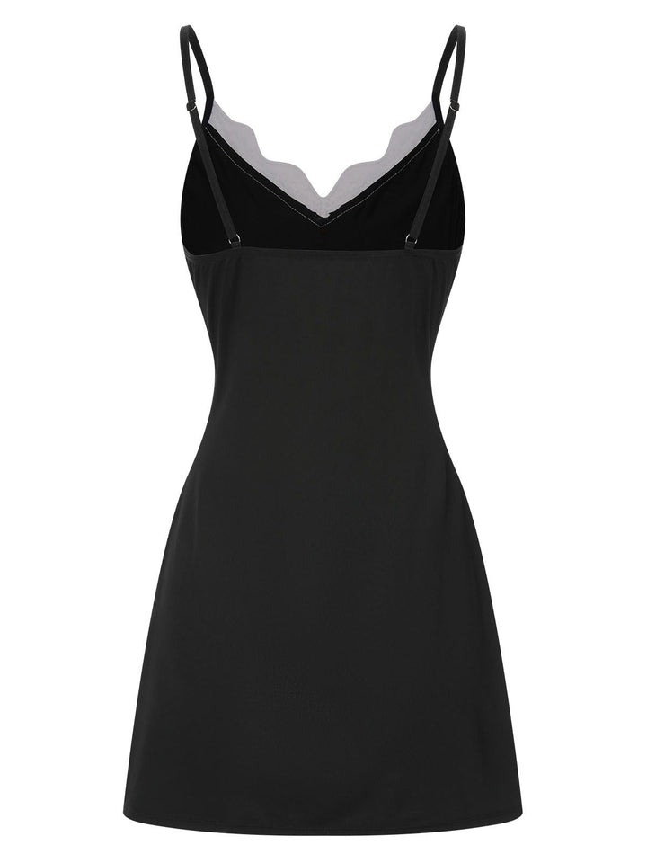 This Spaghetti Strap Bow Lace Patchwork Nightgown wraps her in elegance, one twirl at a time