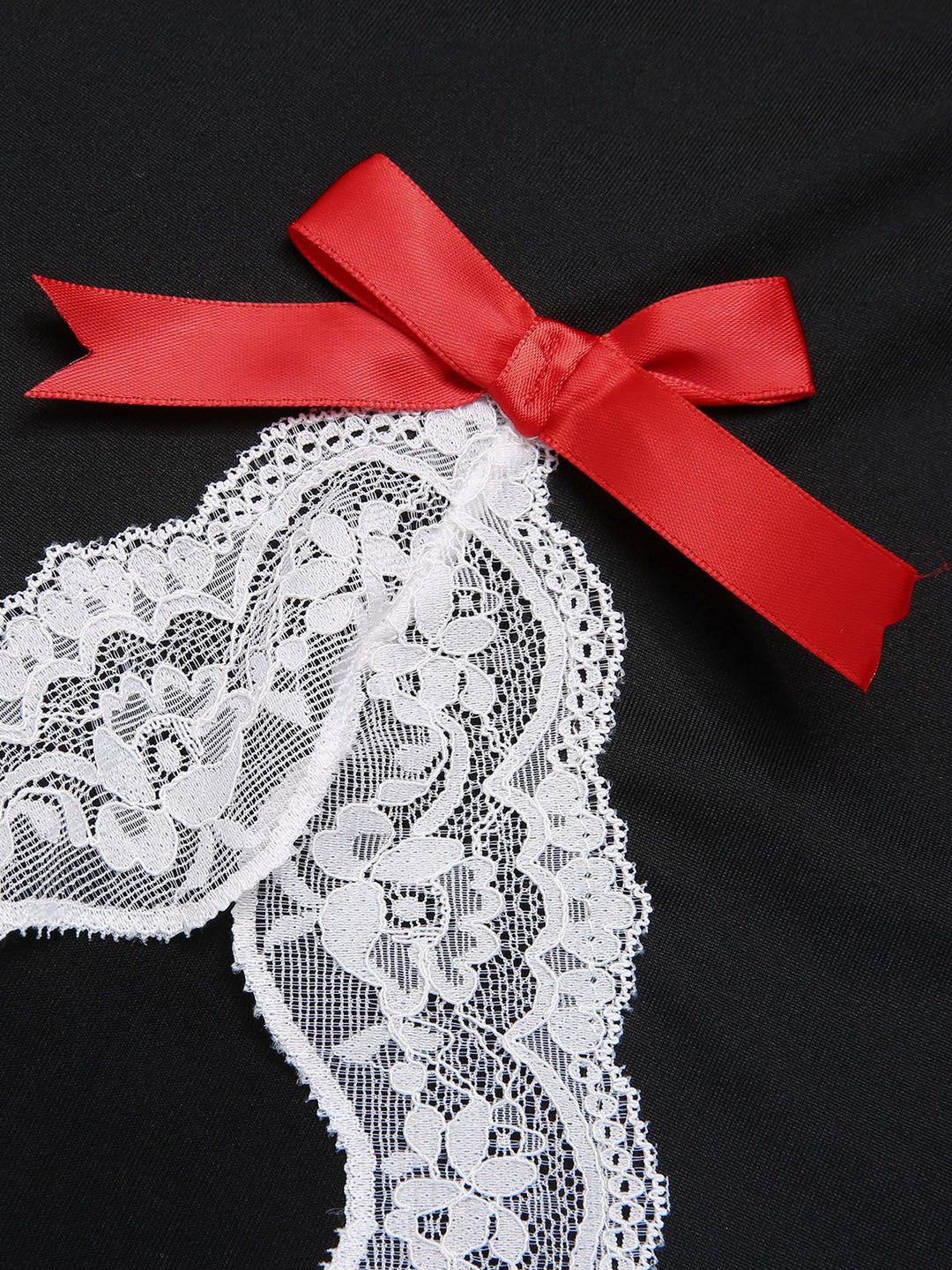 Spaghetti Strap Bow Lace Patchwork Nightgown — the kind of dress that makes strangers smile
