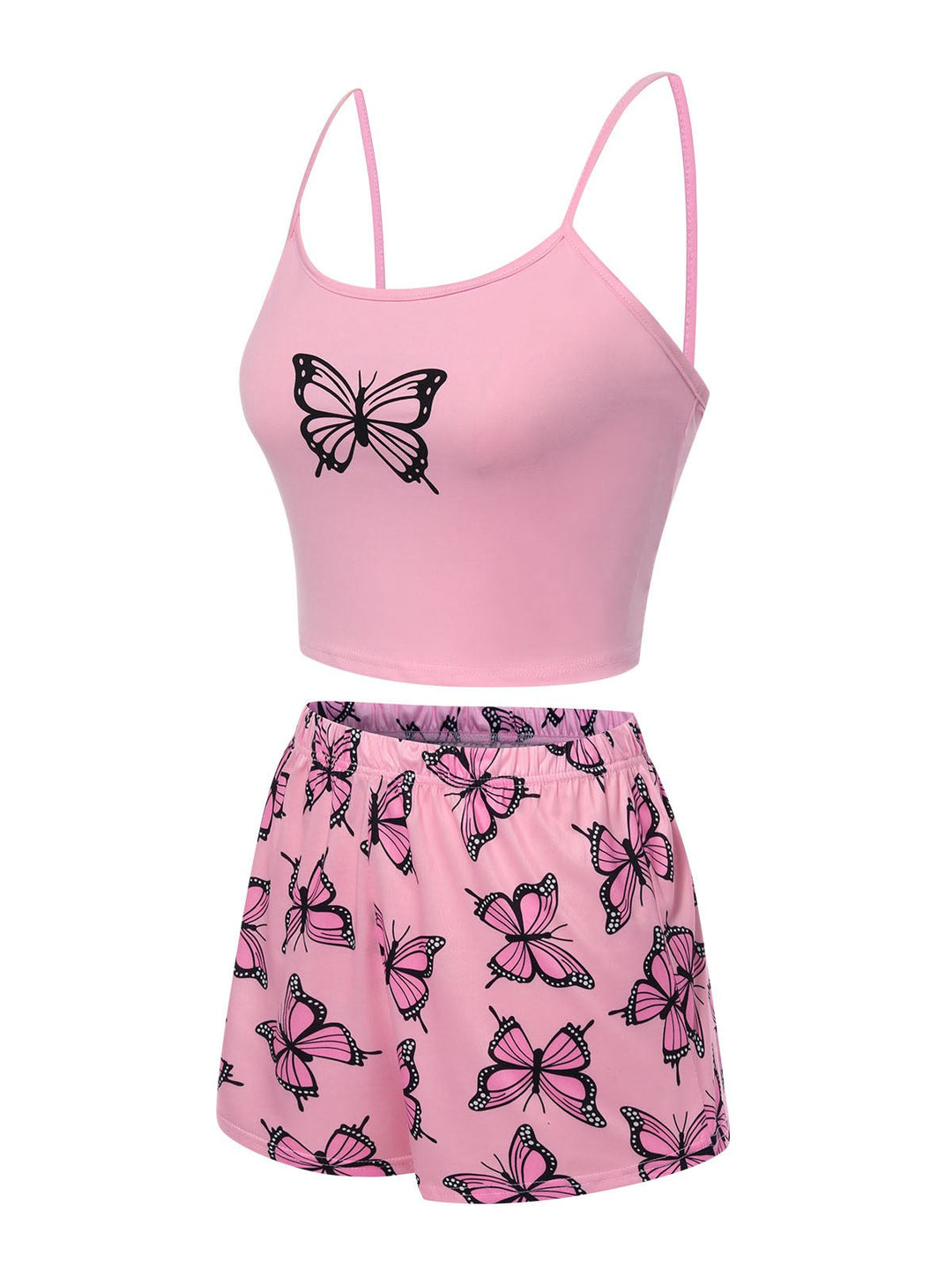 Spaghetti Strap Butterfly Pajamas, vintage pajamas, retro nightwear - perfect for women who love vintage and retro fashion