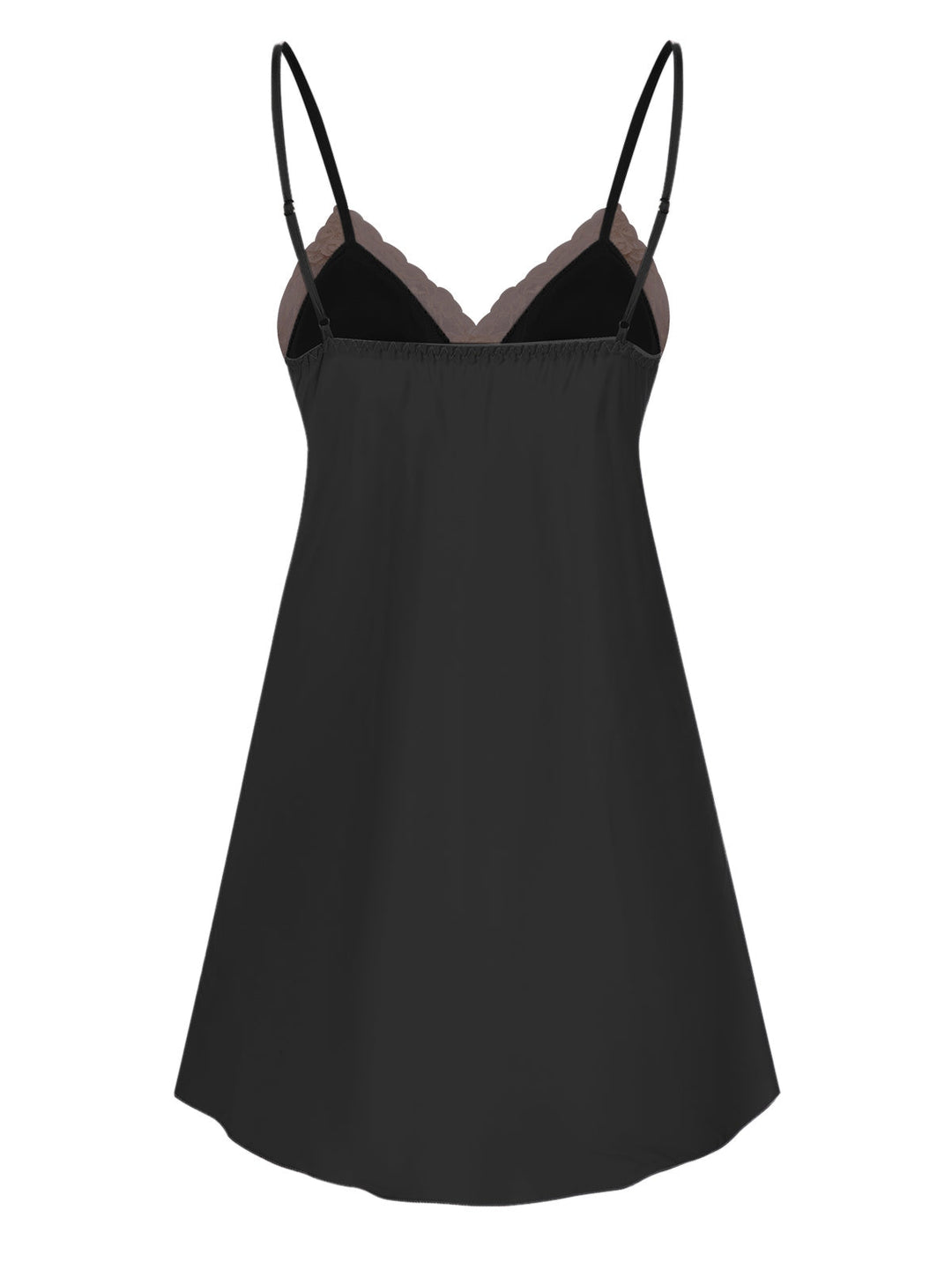 This Spaghetti Strap Lace Patchwork Nightgown wraps her in elegance, one twirl at a time