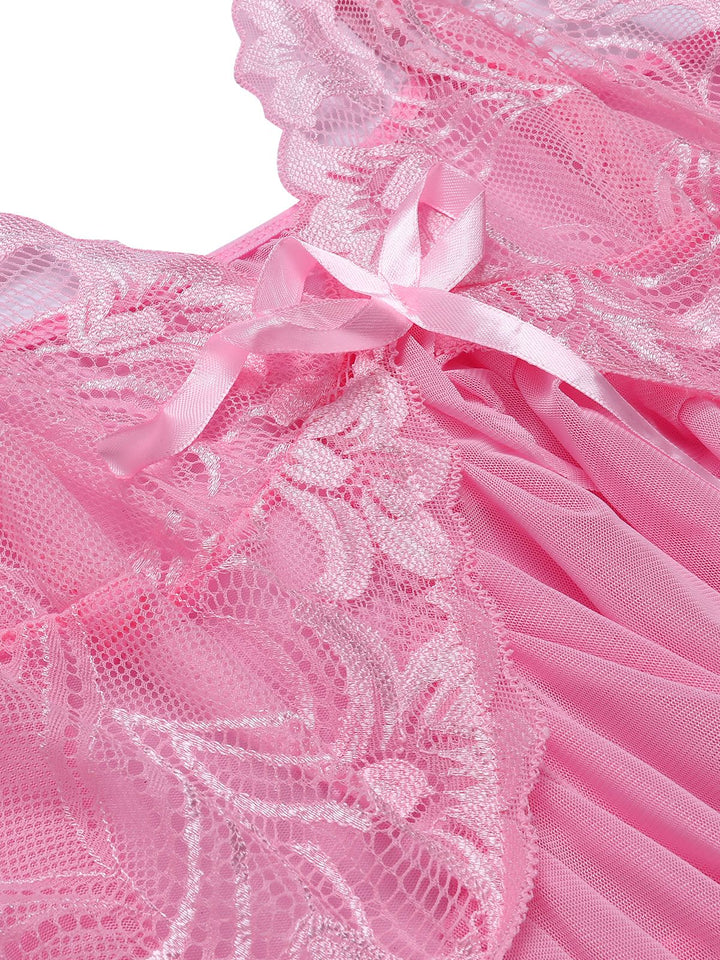 Spaghetti Strap Lace Sheer Sleepwear: allure for the woman who knows her power