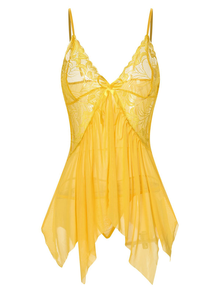 Spaghetti Strap Lace Sheer Sleepwear: allure for the woman who knows her power