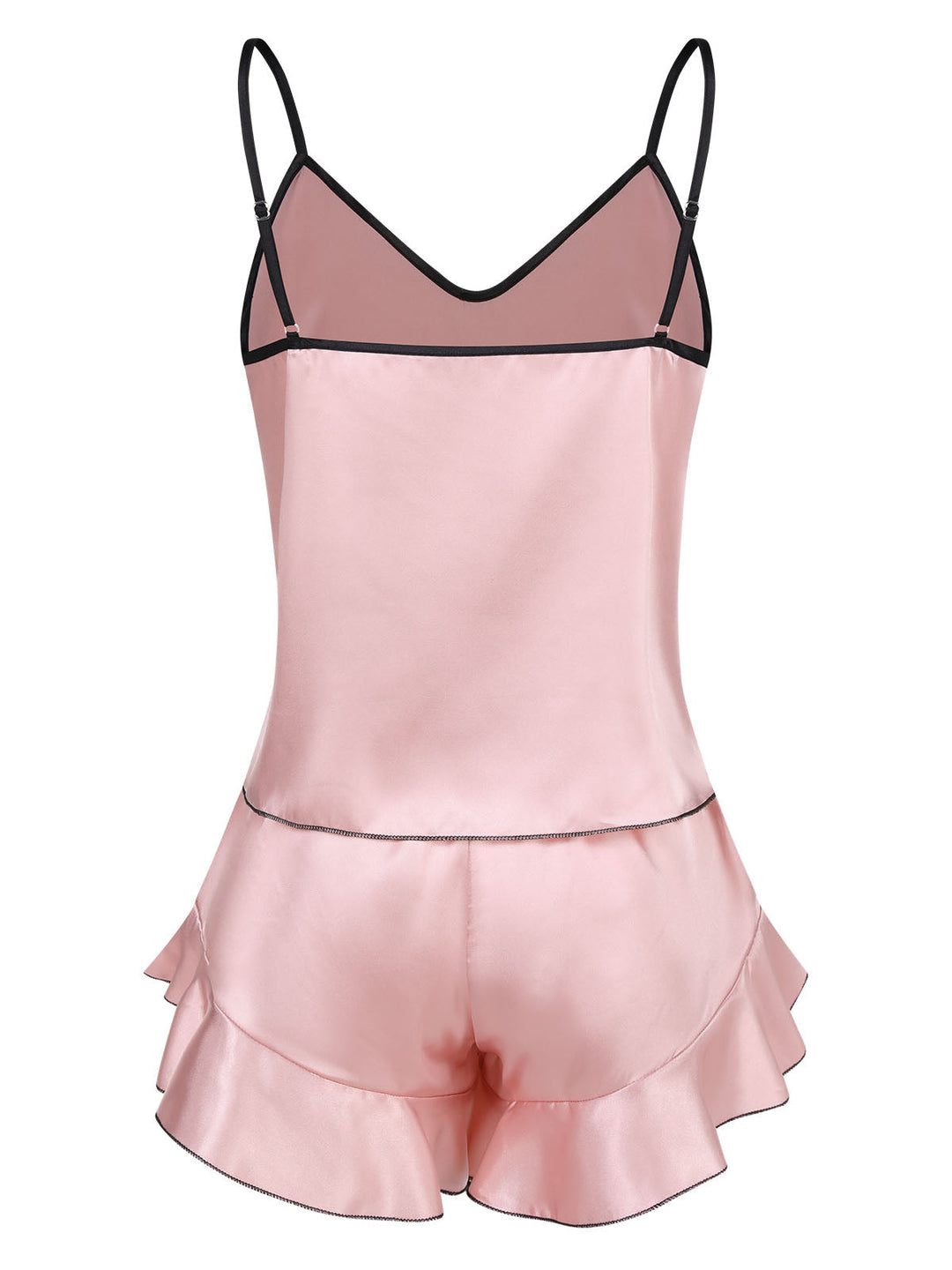 Spaghetti Straps Satin Ribbon Pajamas, vintage pajamas, retro nightwear - perfect for women who love vintage and retro fashion