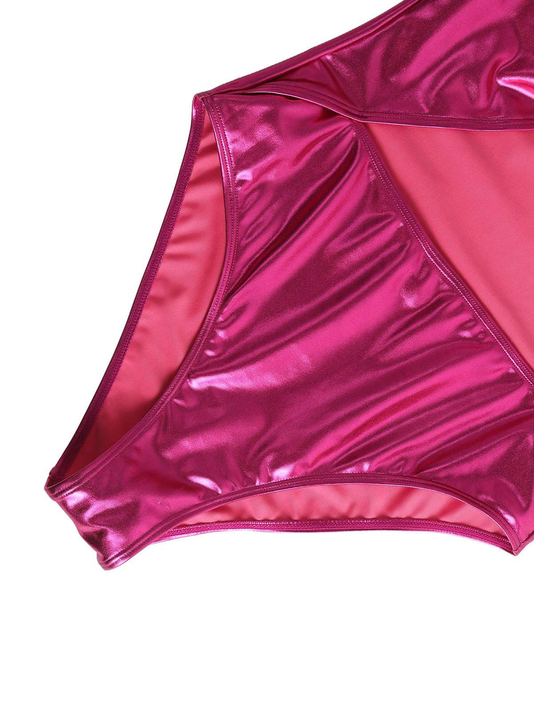 1970s Metallic Halter Neck Cutout One-Piece Swimsuit - vintage swimsuit, pin-up style