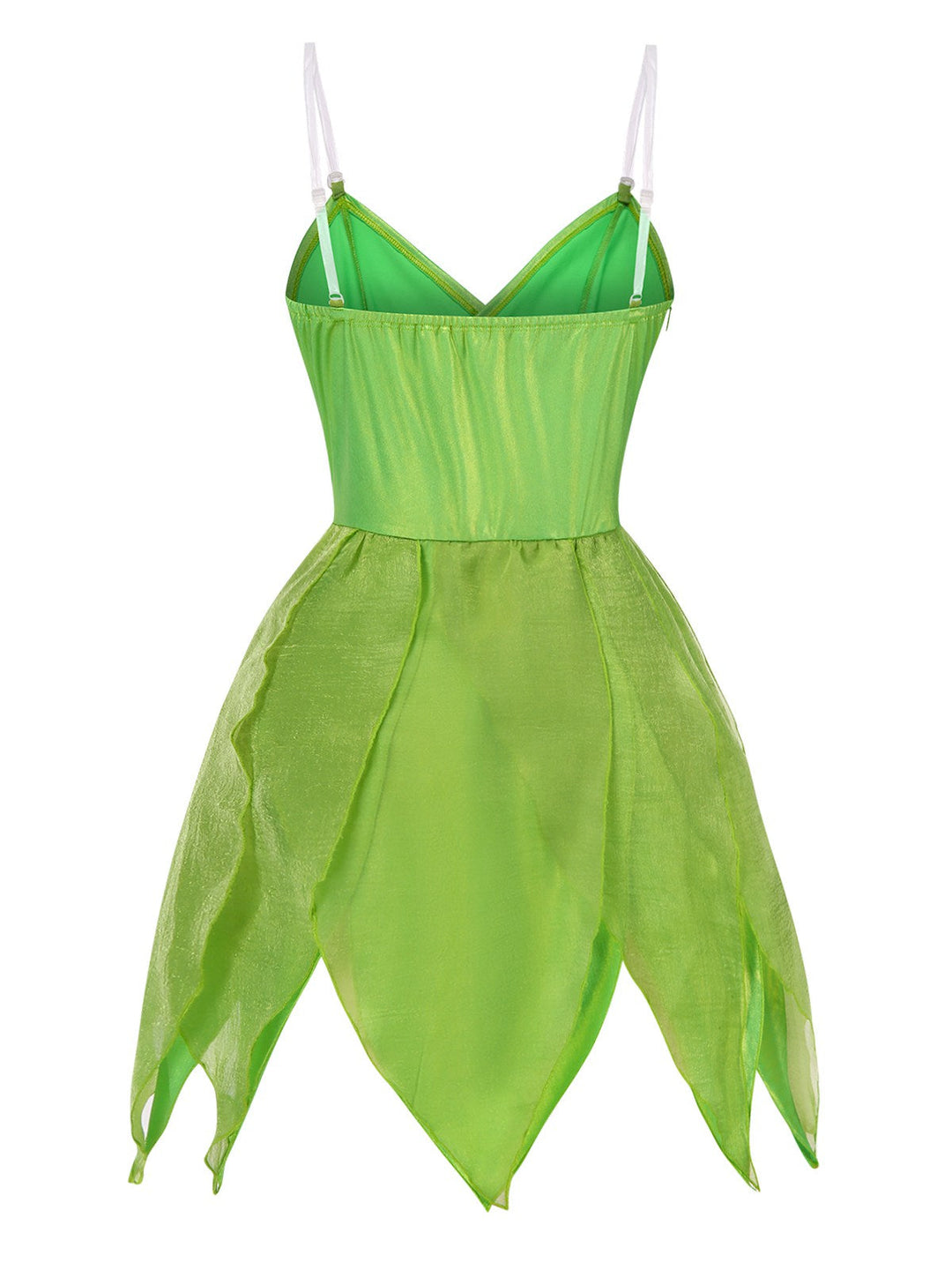 Green 1970s Tinker Bell Fairy Petal Hem Mini Dress, vintage dress, retro fashion - perfect for women who love vintage and retro fashion