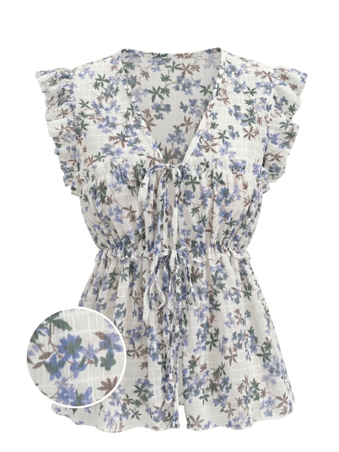 Blue 1950s Vintage Retro Blouse