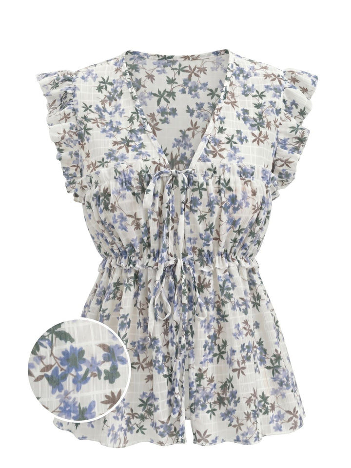 Blue 1950s Vintage Retro Blouse