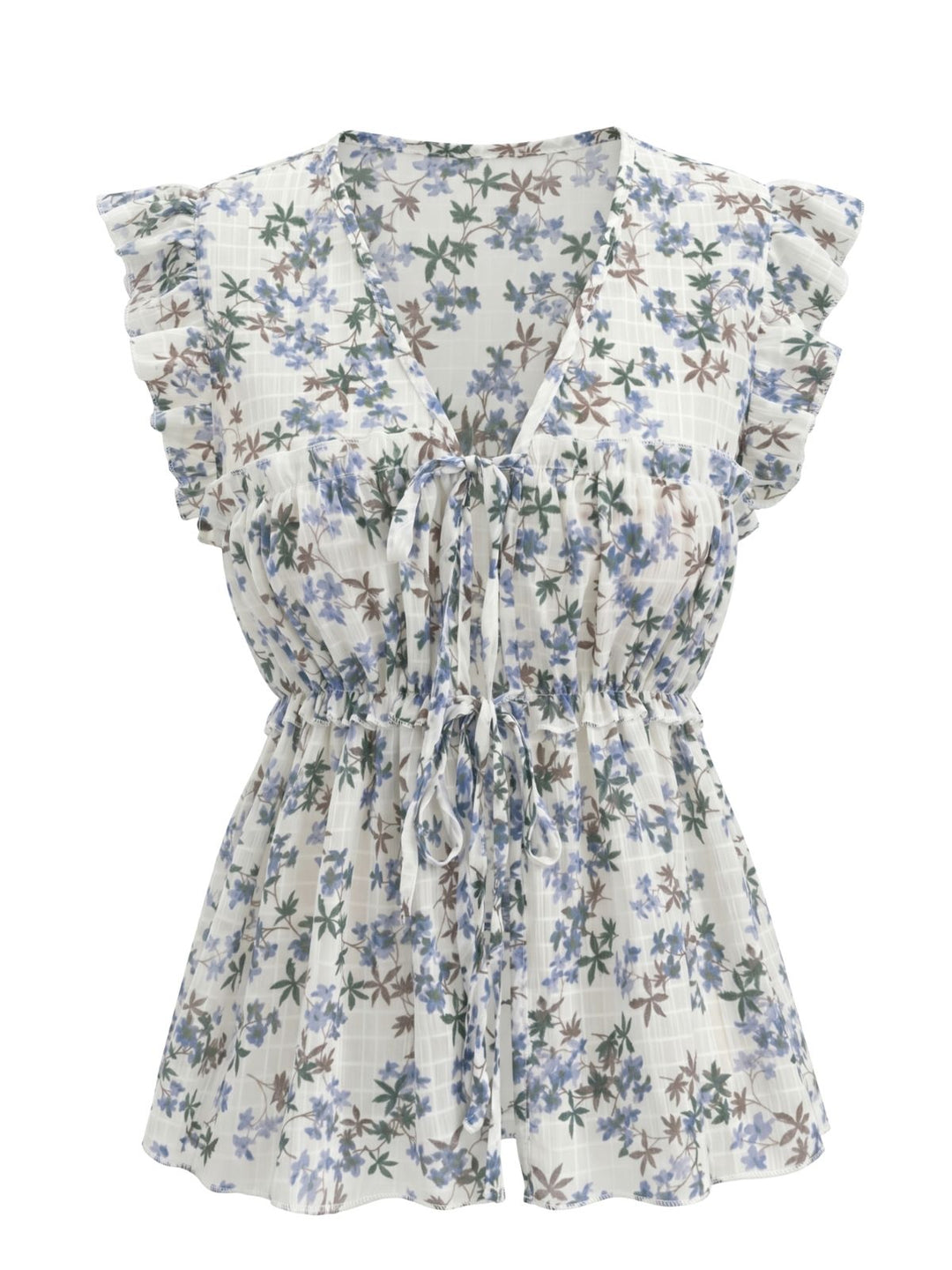 Blue 1950s Vintage Retro Blouse 3