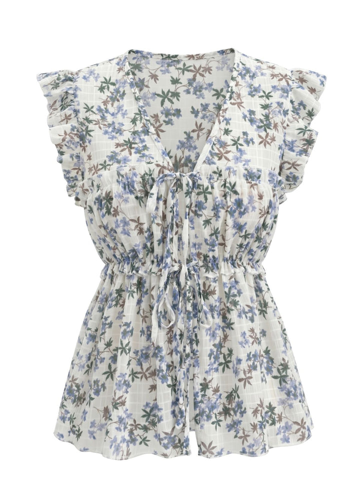 Blue 1950s Vintage Retro Blouse 3
