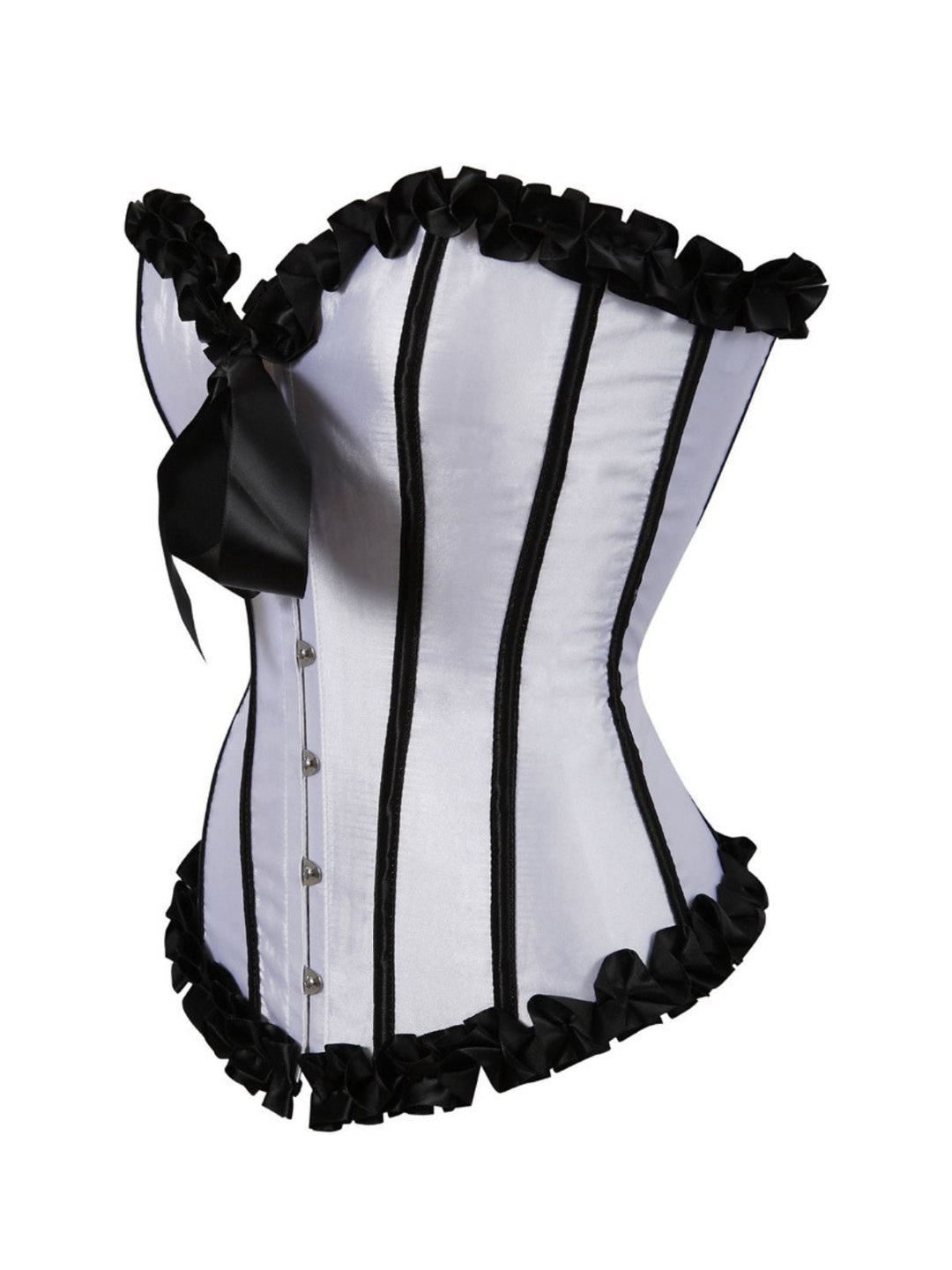 1980s Binding Bow Box-Pleat Patchwork Corset - vintage fashion, retro style