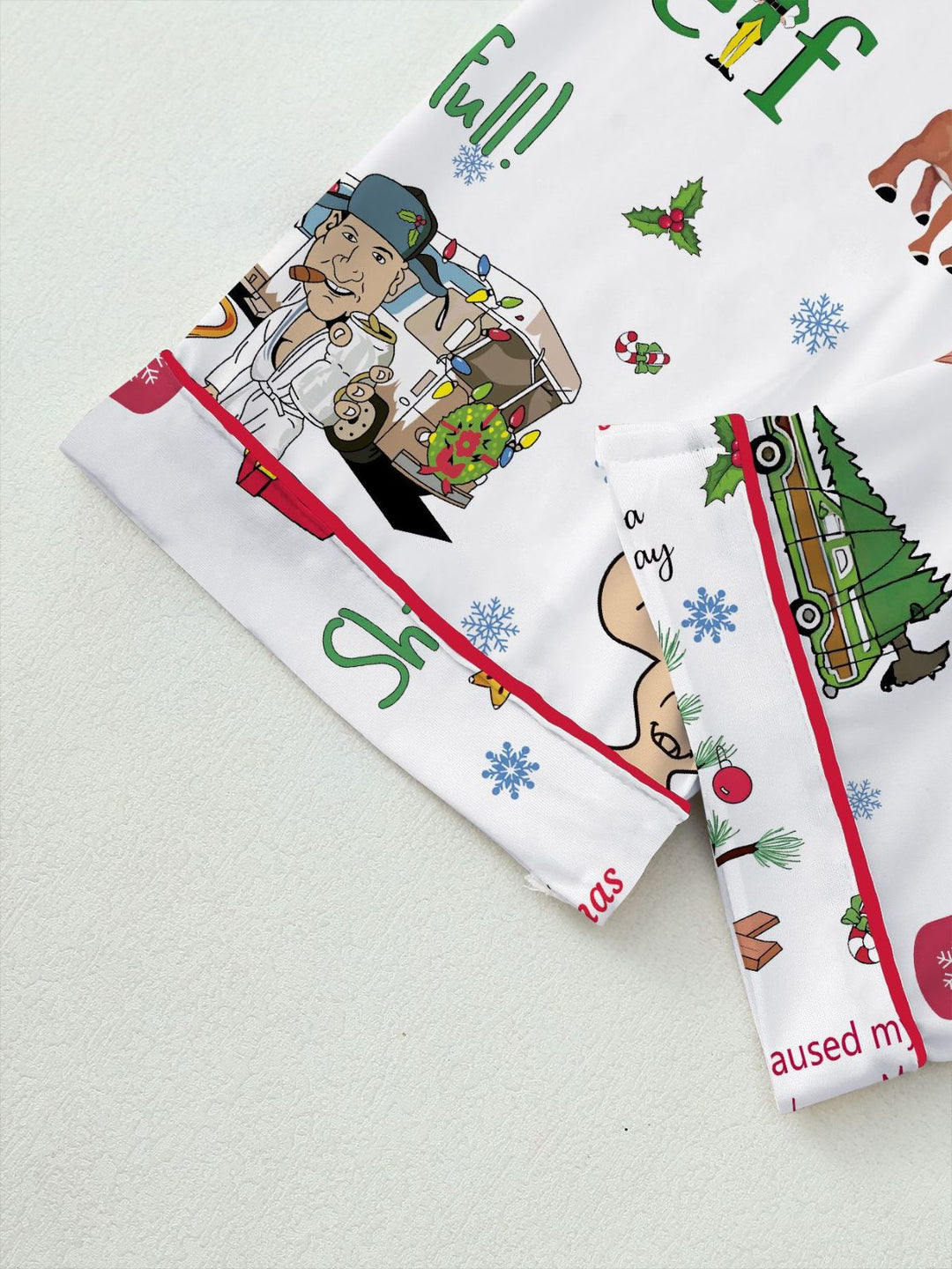 Christmas Print Pajama Set - vintage fashion, retro style